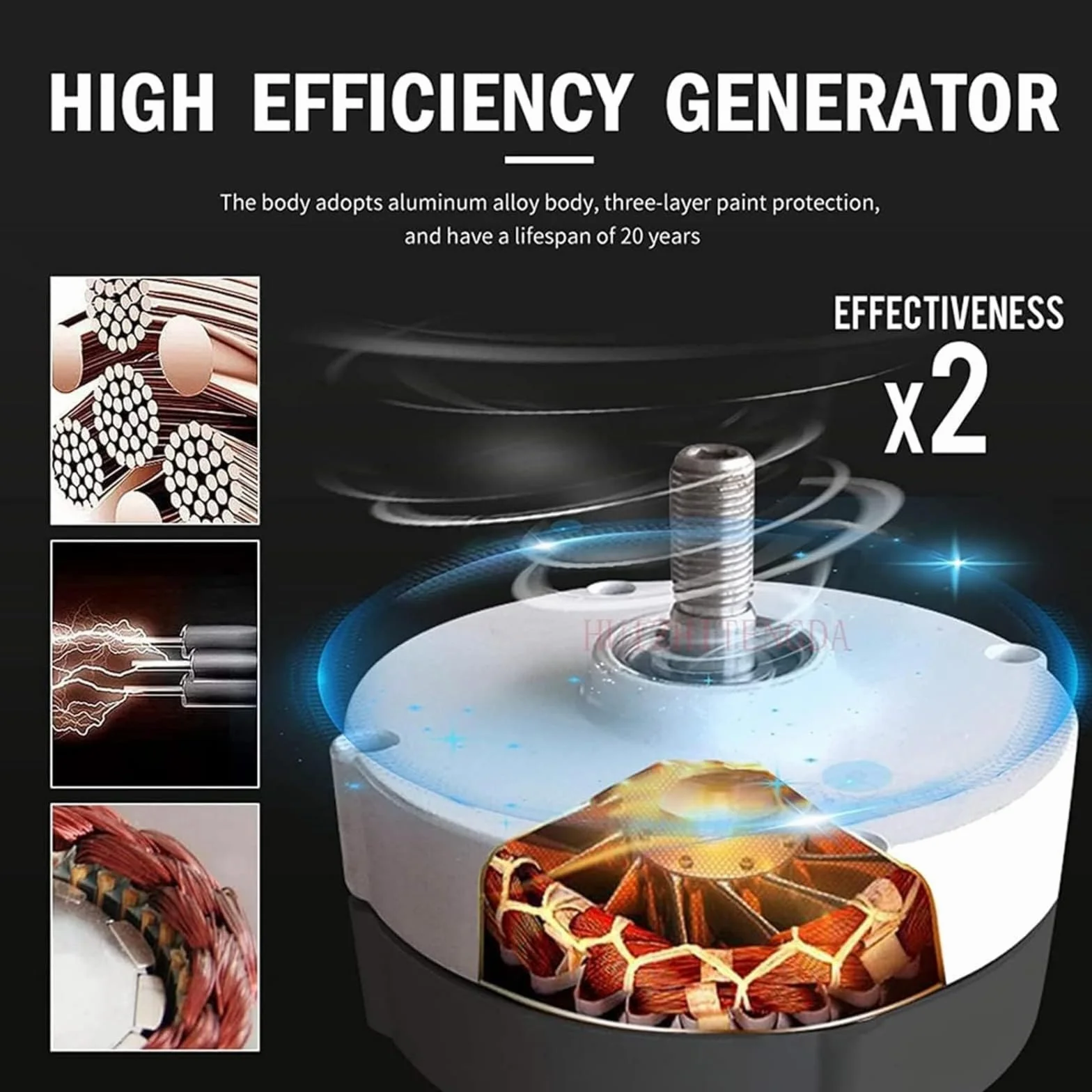 3000W Zestaw Generatora Turbiny Wiatrowej 24V 48V 220V z 3 łopatkami sterownikiem