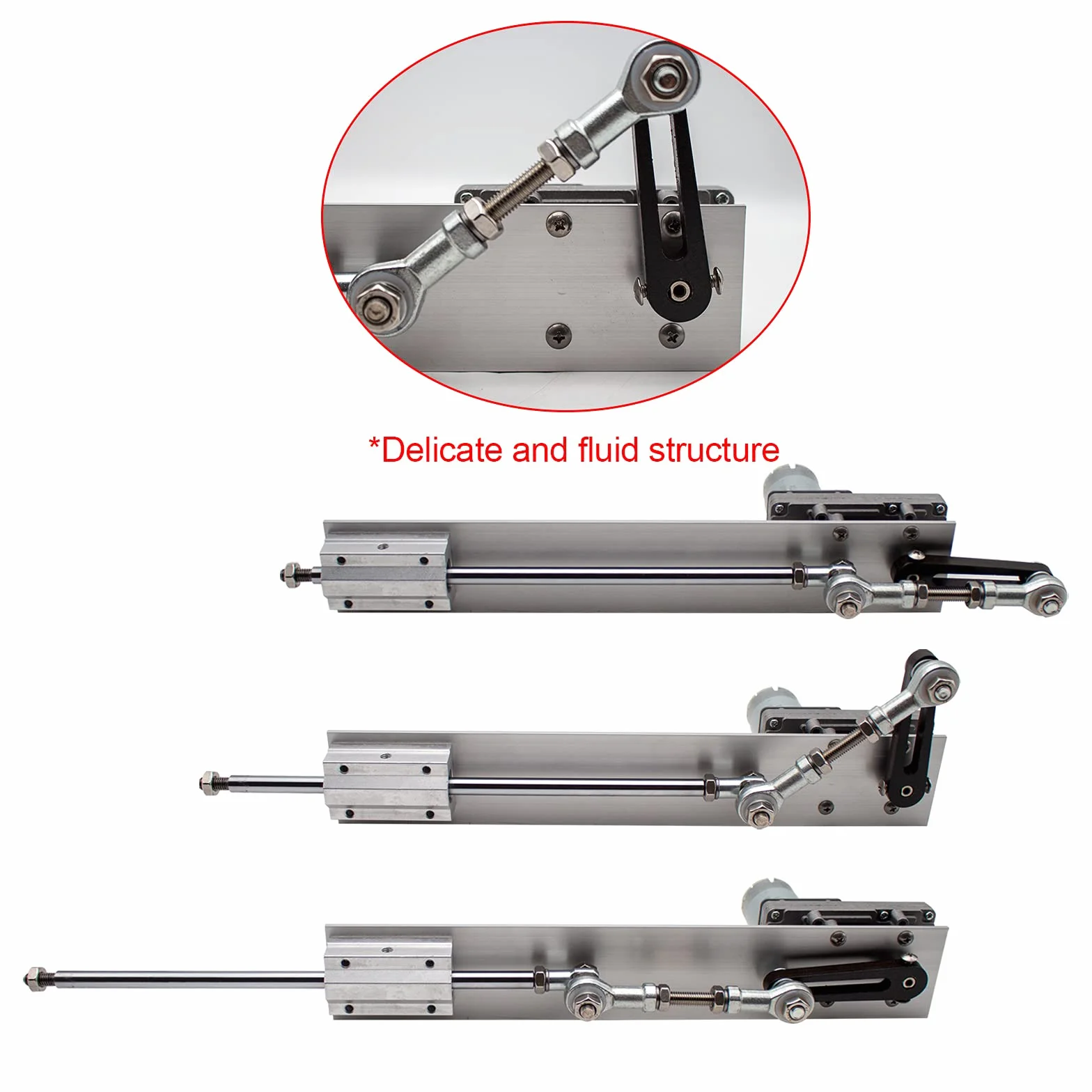 Toplionace Siłownik Liniowy z Cyklem Posuwisto Zwrotnym, Regulowany Silnik z Przekładnią Teleskopową 12 V/24 V DC DIY z Regulatorem Prędkości Skok 3-15 cm (DC24V, 45RPM)