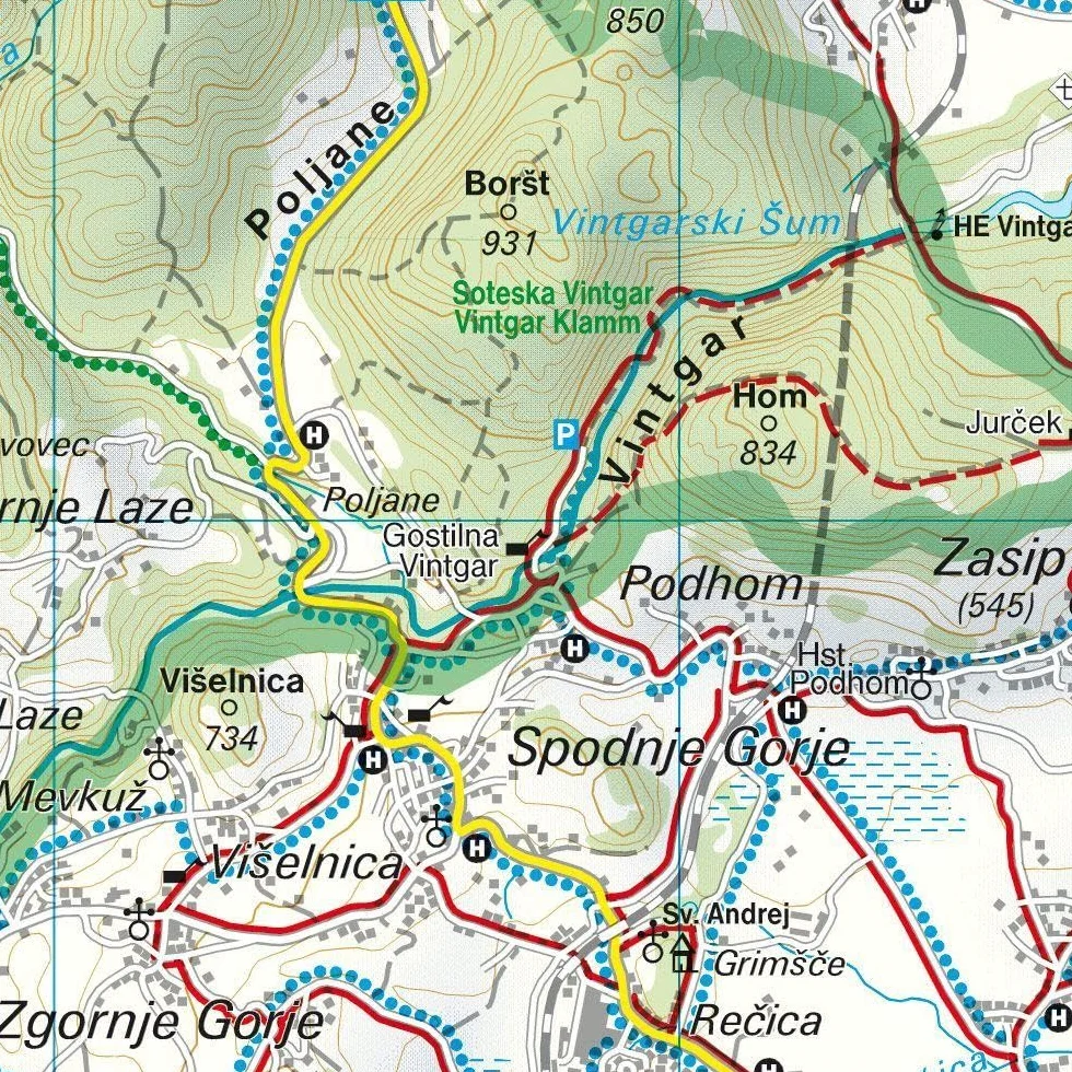 Park Narodowy Trigla Planica Mapa 1:35 000: Serie Wandern + Freizeit spezial. GPS-Punkte. Freizeitführer. Ortsregister: WK 5141