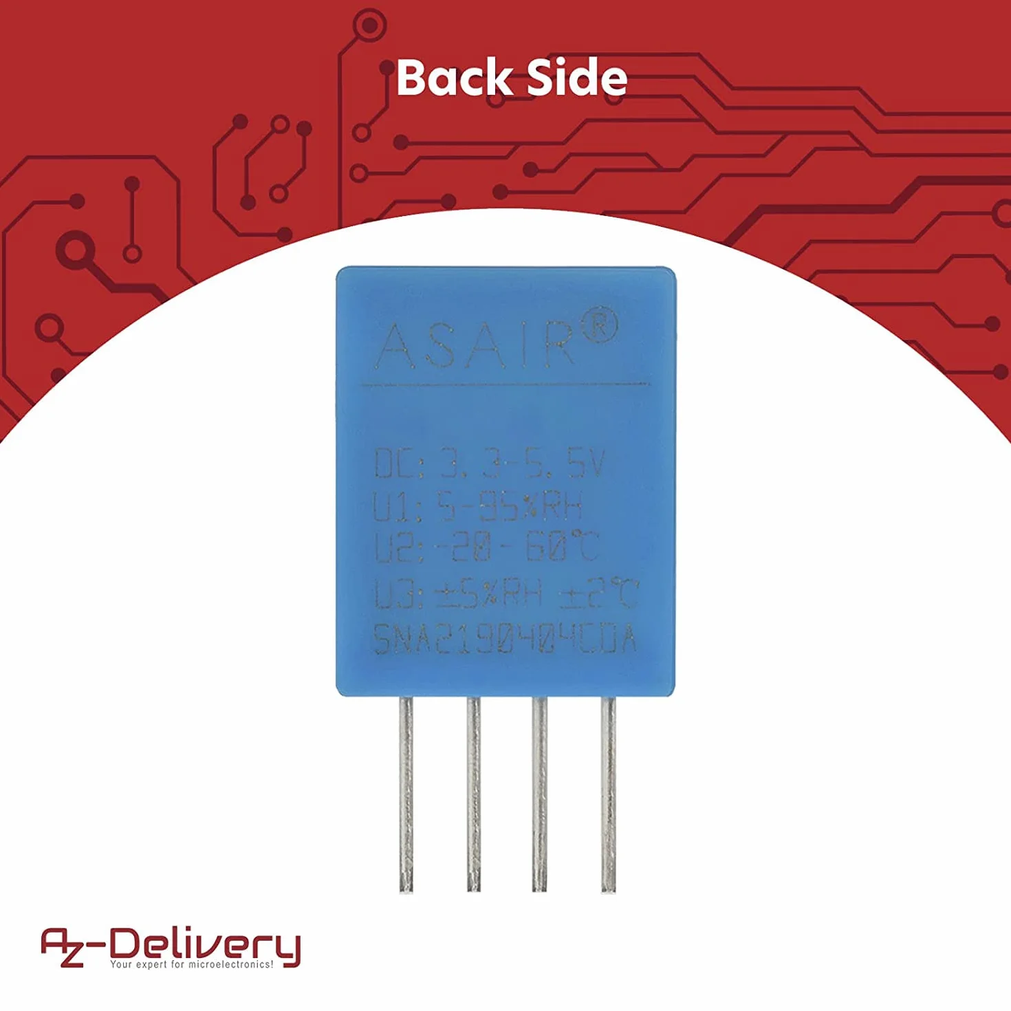 AZDelivery DHT11 czujnik temperatury i wilgotności kompatybilny z Arduino Raspberry Pi eBook