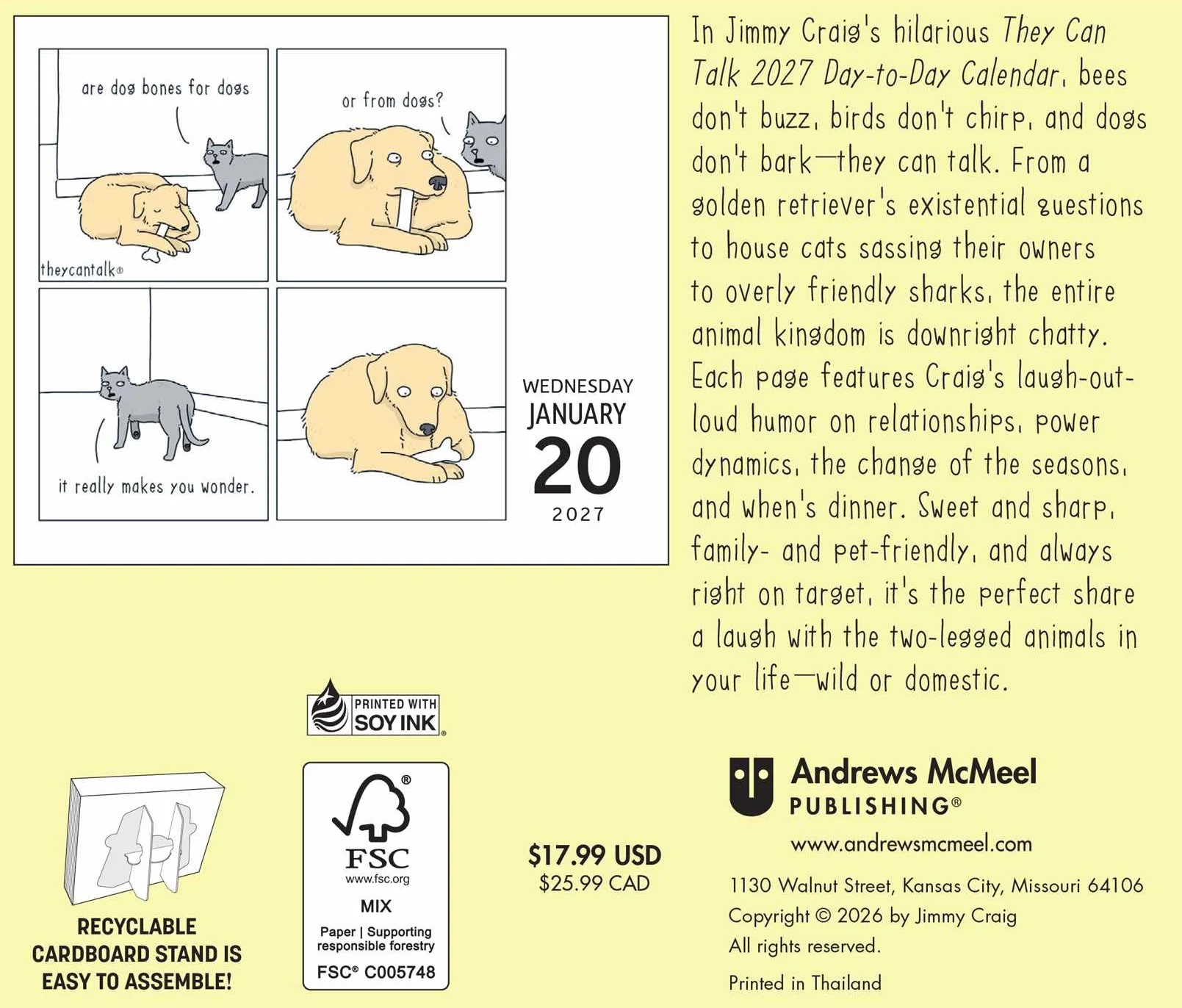 They Can Talk Comics 2027 Day-to-Day Calendar: What's in the Jacket?!