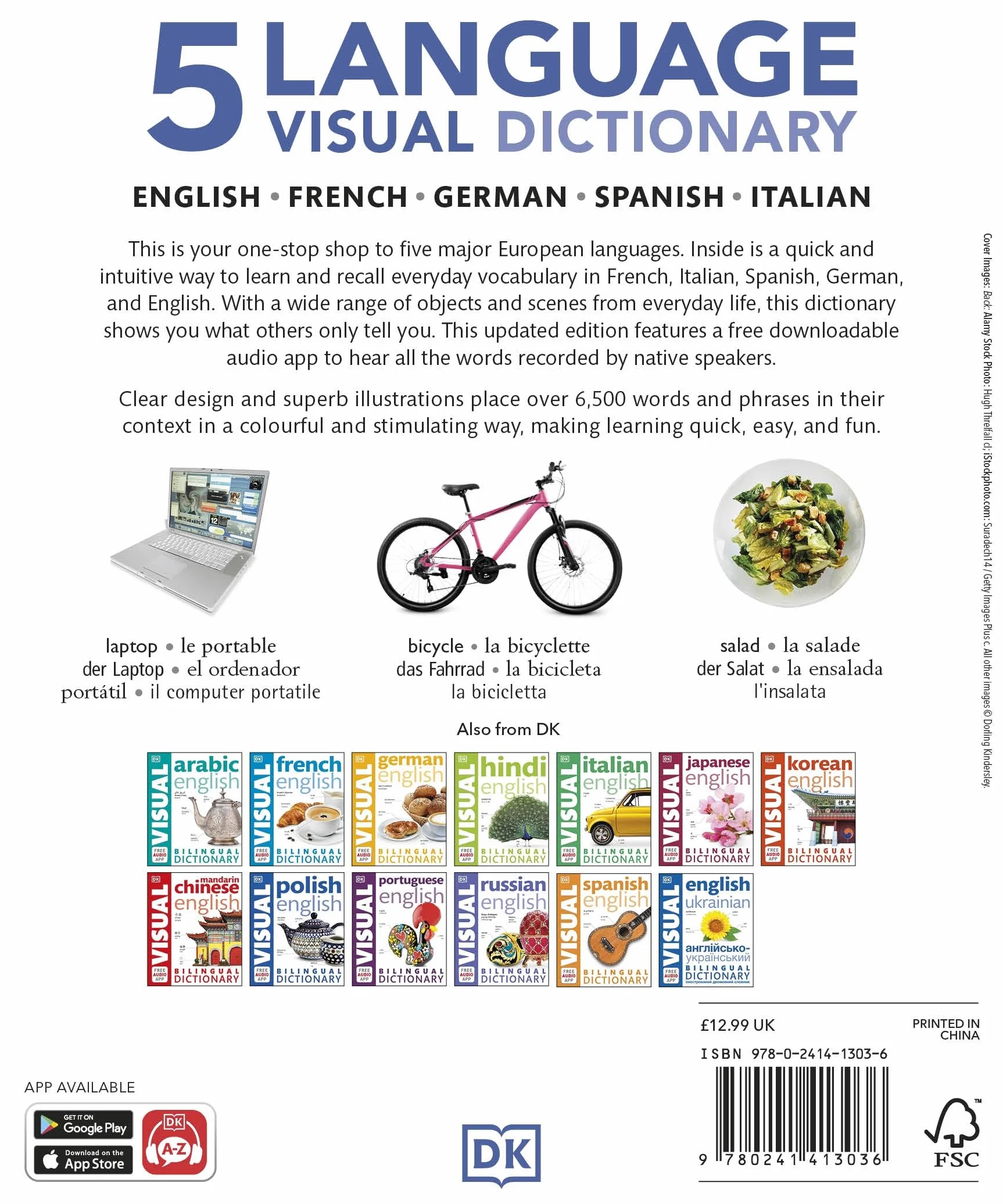 5 Language Visual Dictionary: 6,500 Illustrated Terms in English, French, German, Spanish, Italian