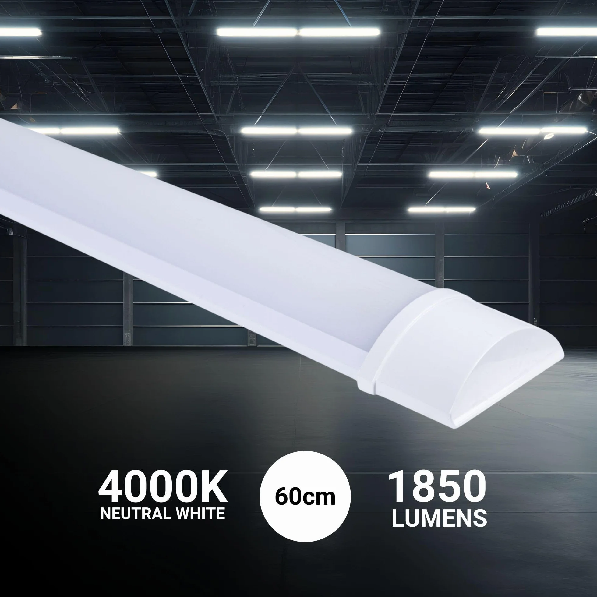 BARCELONA LED wyświetlacz LED o dużej mocy, 18 W, 60 cm, IP20, 4000 K, neutralne światło, do pomieszczeń komercyjnych, biur, supermarketów, parkingów