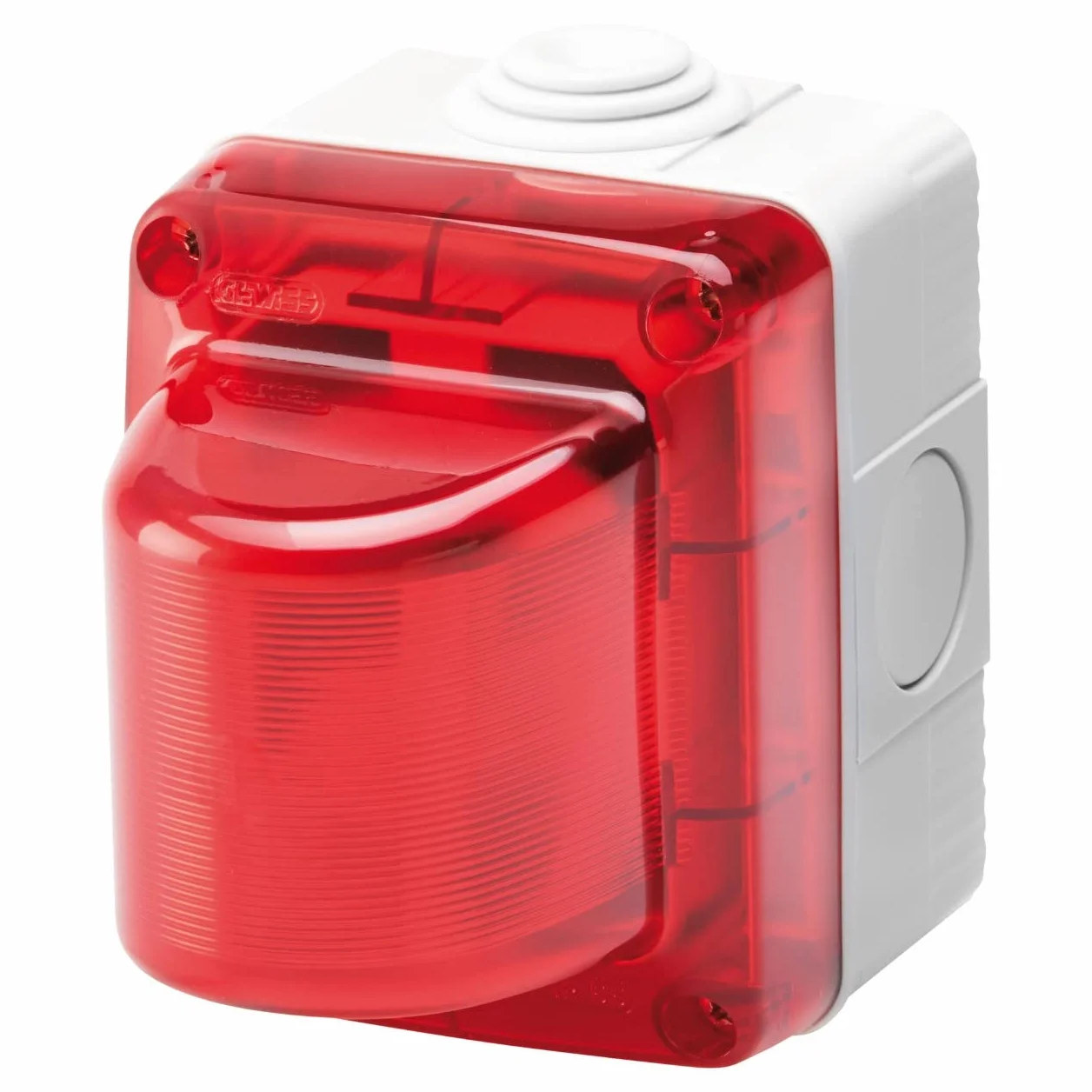 Gewiss Lampka ostrzegawcza, 15 W, 230 V, dyfuzor czerwony, IP55, szary RAL 7035
