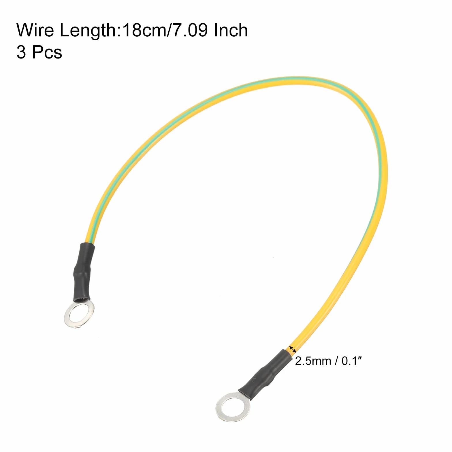 QUARKZMAN Esd długi kabel uziemiający 20 cm / 7,87 cala, antystatyczny kabel uziemiający eliminuje elektrostatyczność przewodników, 3 sztuki (żółty, zielony)