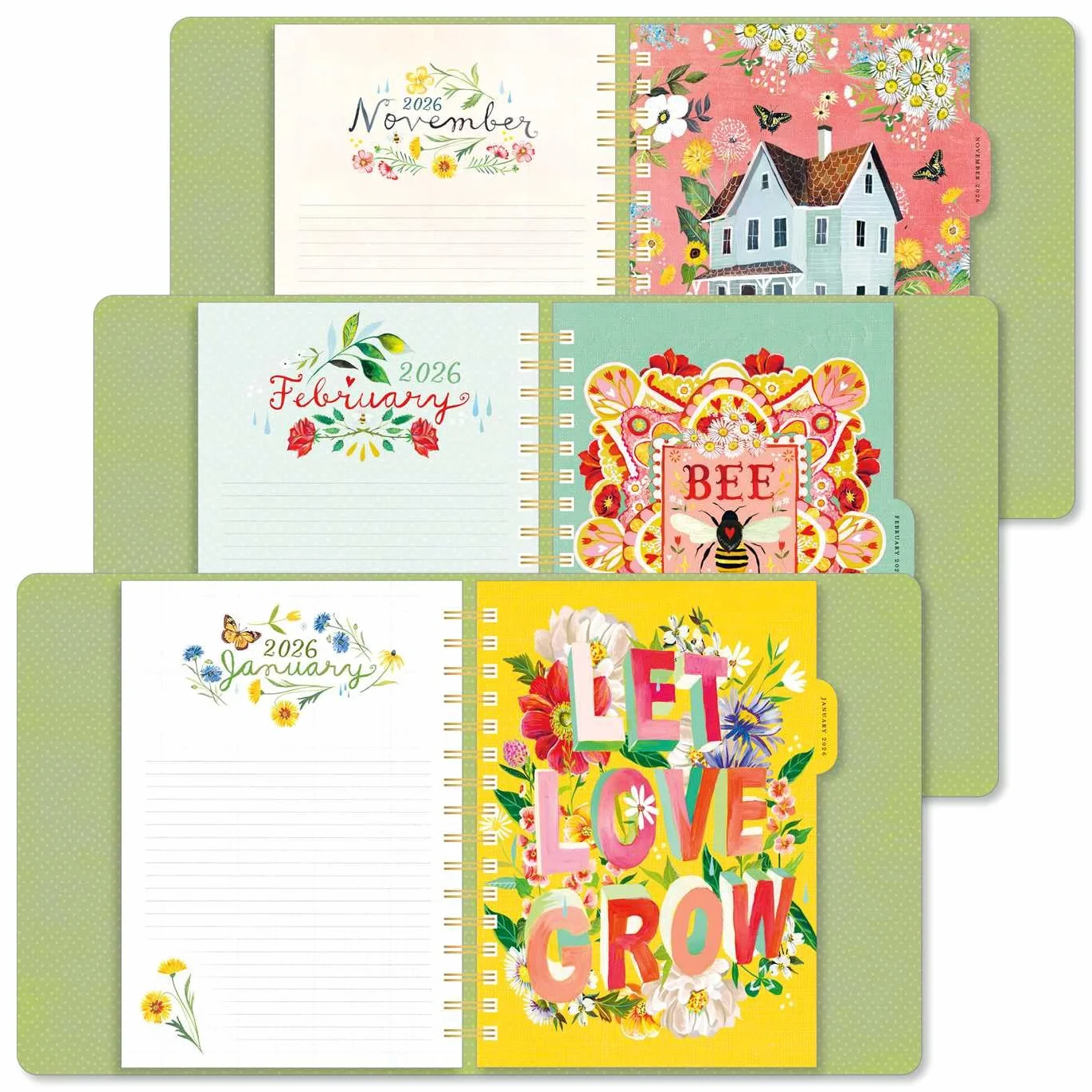 Katie Daisy 2026 Deluxe Weekly Planner Flowers Always