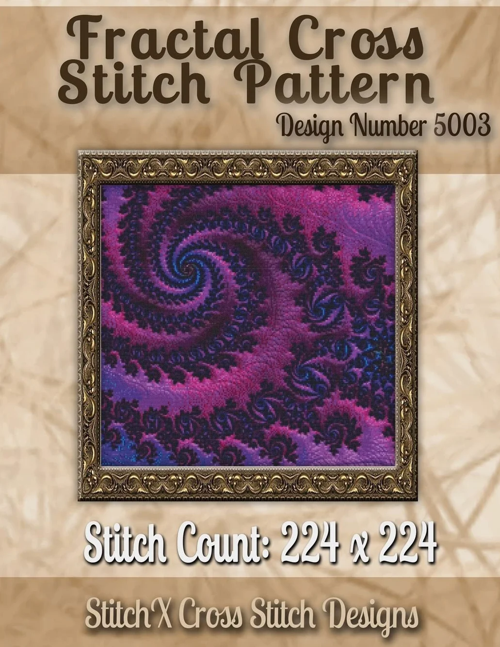 Fractal Cross Stitch Pattern Design No. 5003