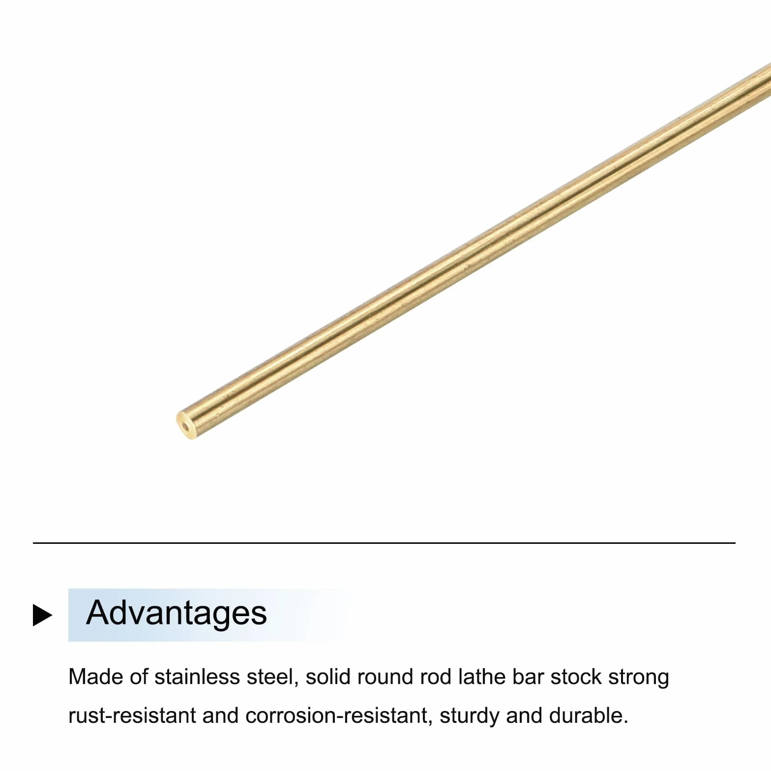 QUARKZMAN pręt mosiężny okrągły 1mm x 300mm lity metal 10 sztuk