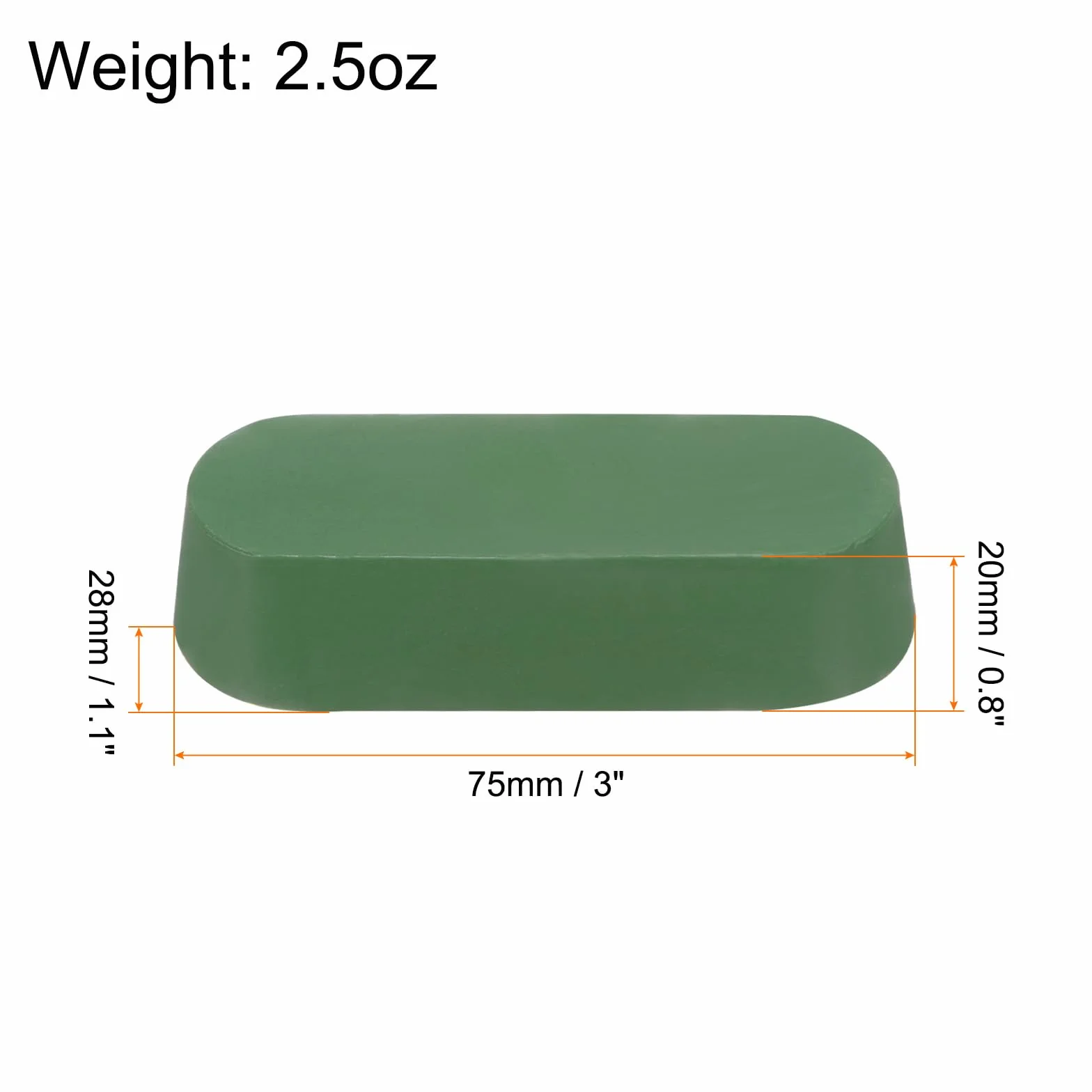 QUARKZMAN pasta polerska 70 g zielona do stali nierdzewnej aluminium miedzi politury lustrzanej 75x28x20 mm