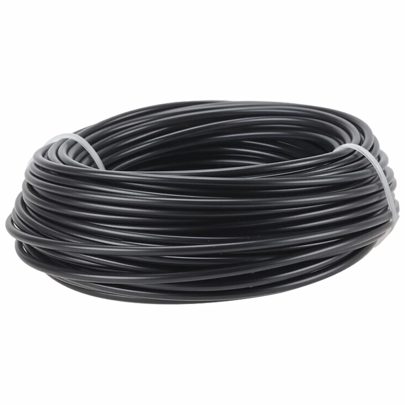 Linka druciana ze stali nierdzewnej 3 mm x 20 m czarna z zaciskami M3 do ogrodzenia
