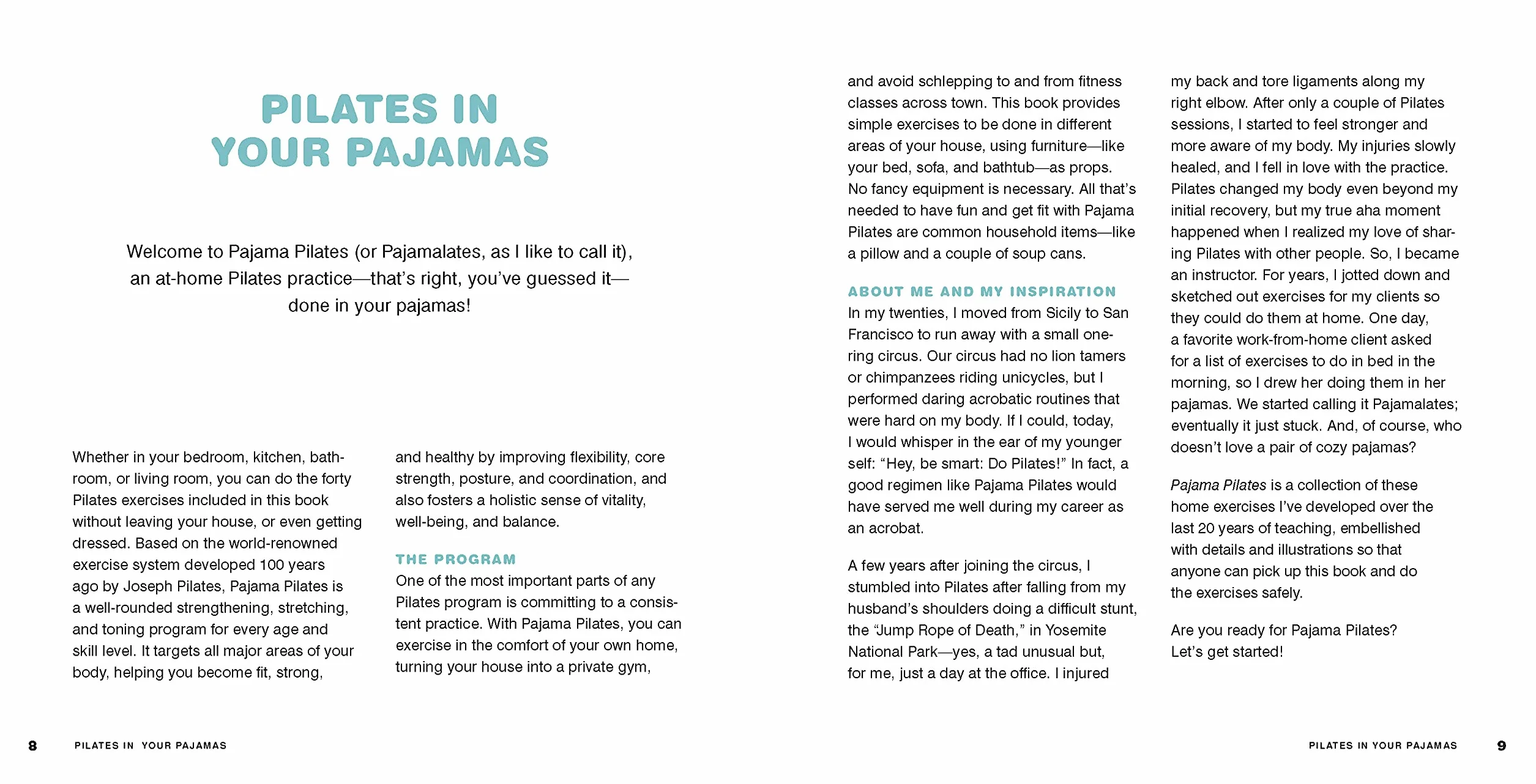 Pajama Pilates: 40 Exercises for Stretching, Strengthening, and Toning at Home