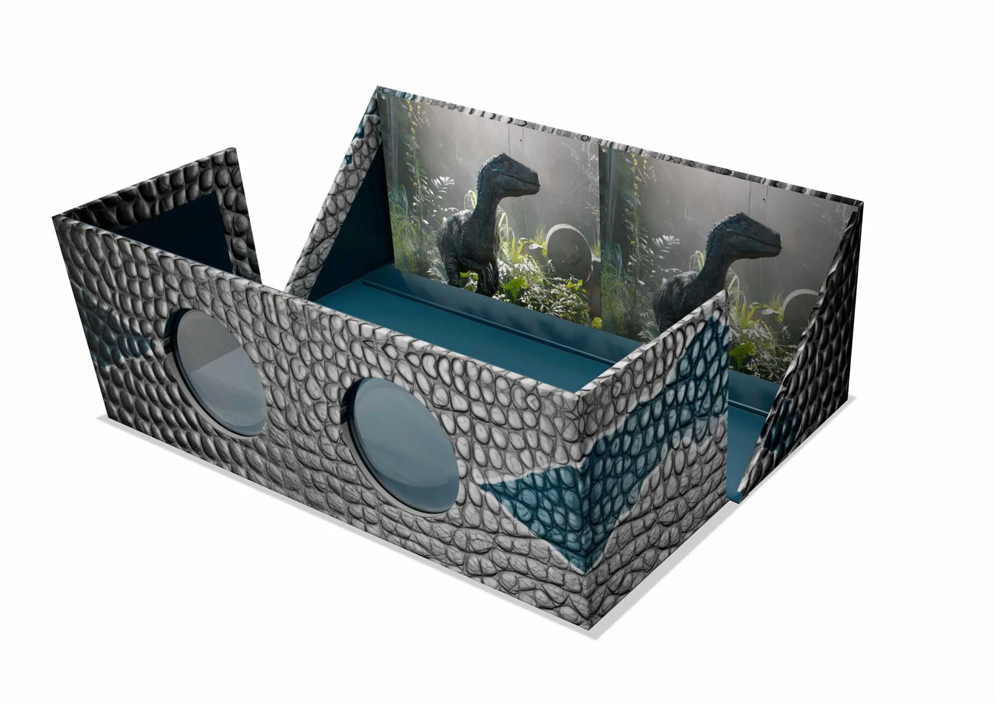 Jurassic World: Dinosaur 3D Viewer: 30 Cards Featuring 3d Illustrations, Facts and Trivia + Fold-out Instructional Booklet