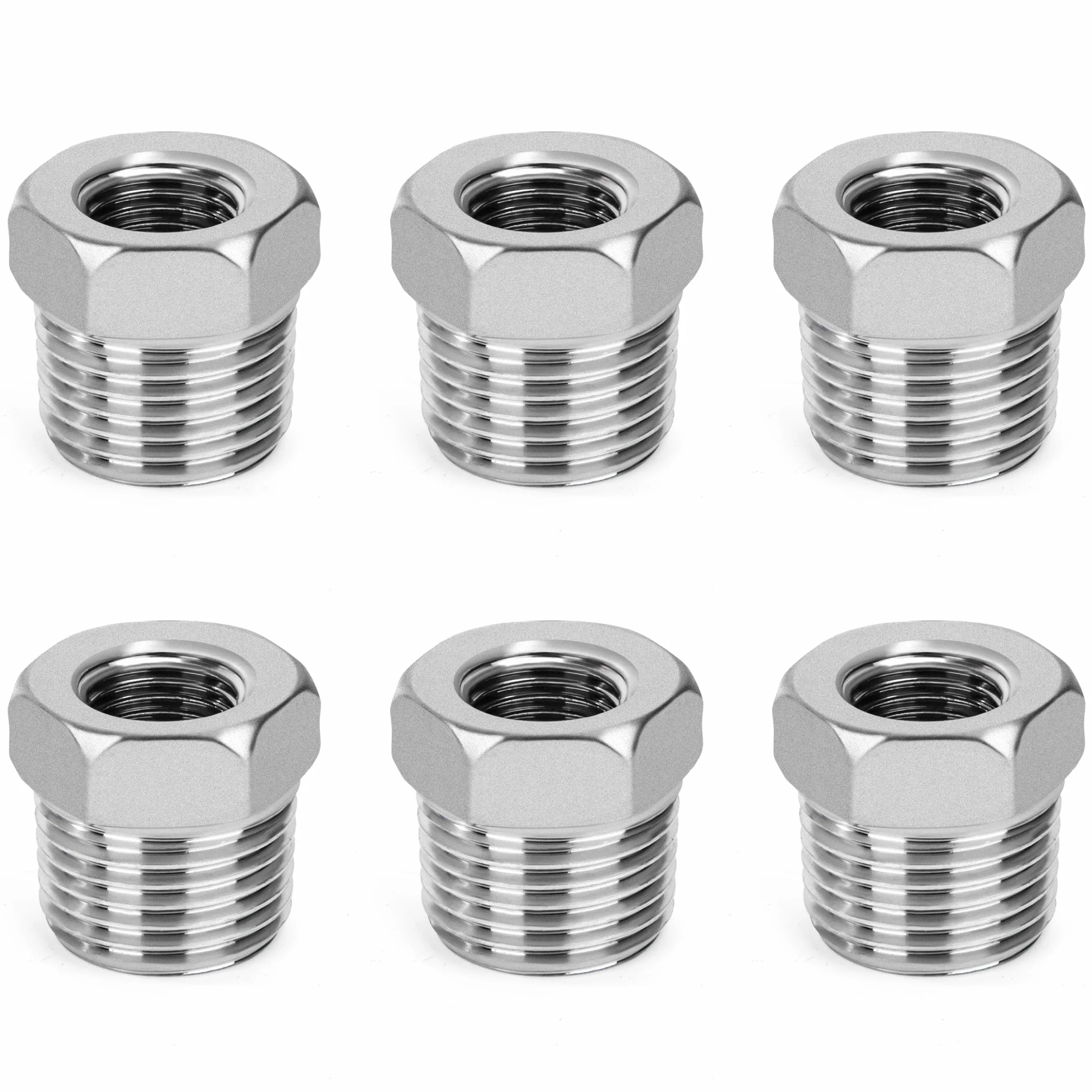 Złączka gwintowana ze stali nierdzewnej 1/2" męskie x 1/4" żeńskie 6 sztuk akcesoria do rur