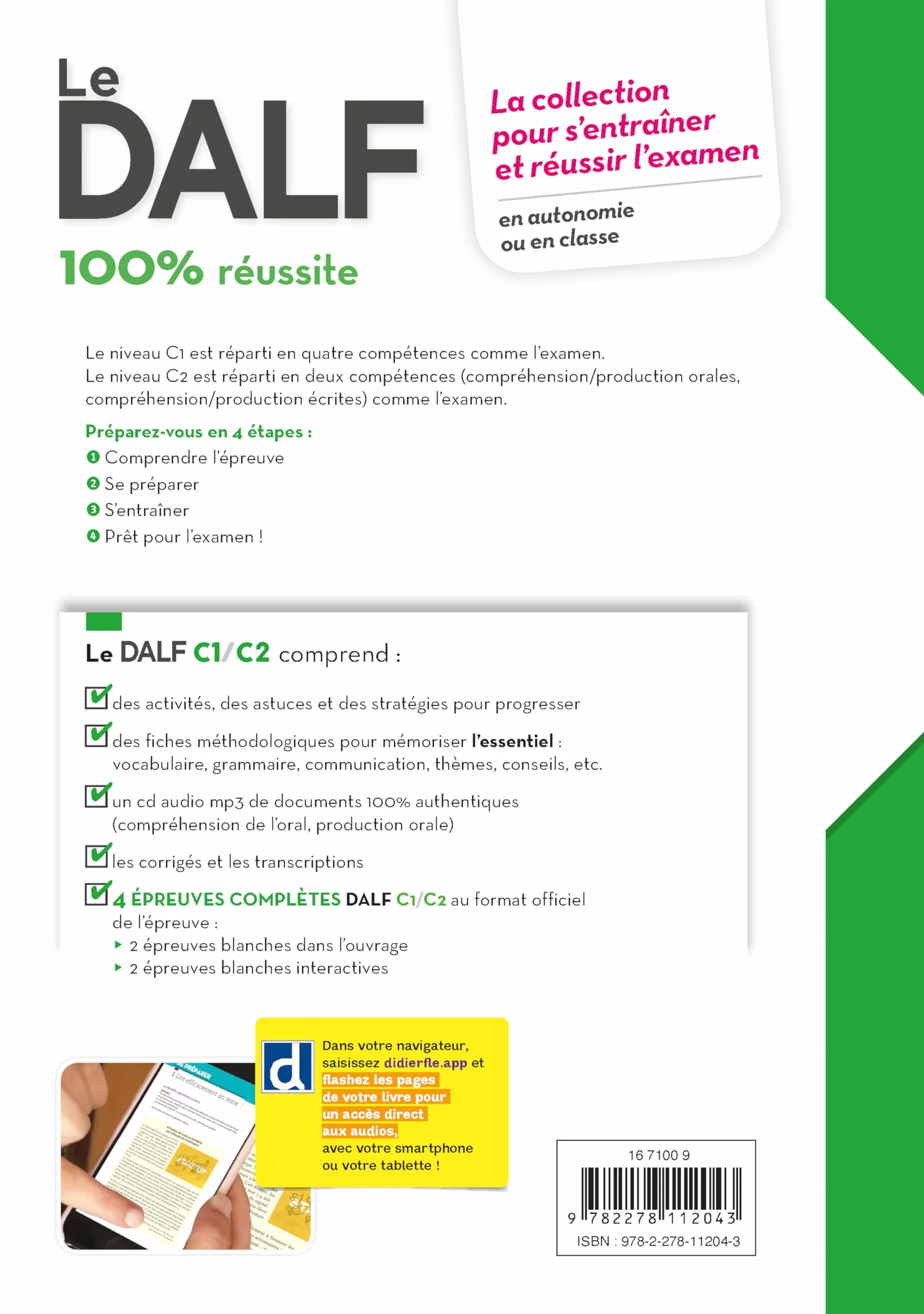 Le DALF C1/C2 100% réussite - édition 2016-2017 - Livre + didierfle.app: Buch mit Audio-Download