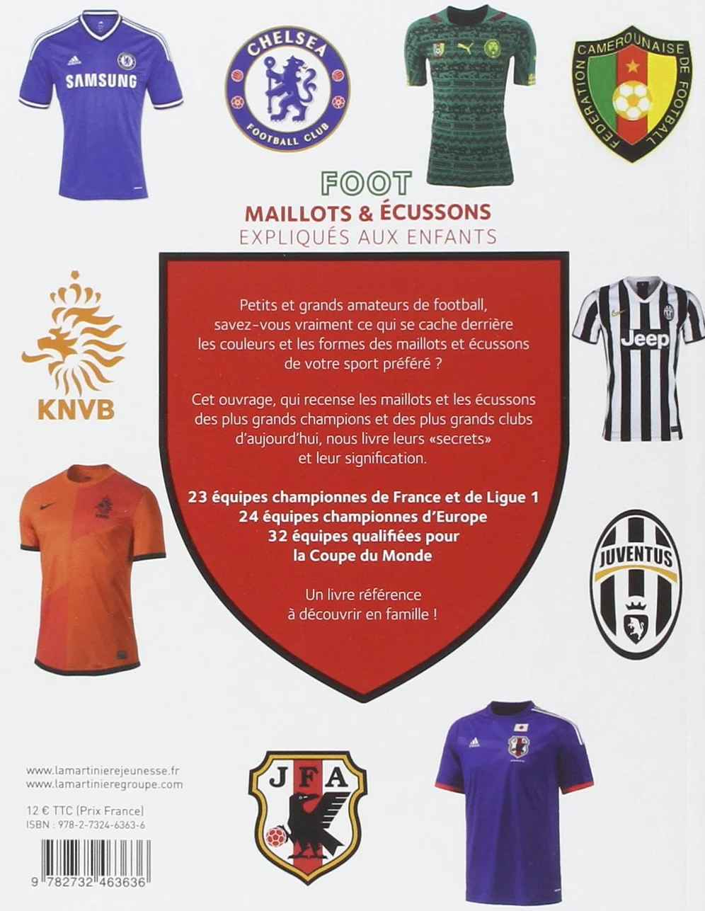 Foot, maillots et écussons. expliqués aux enfants