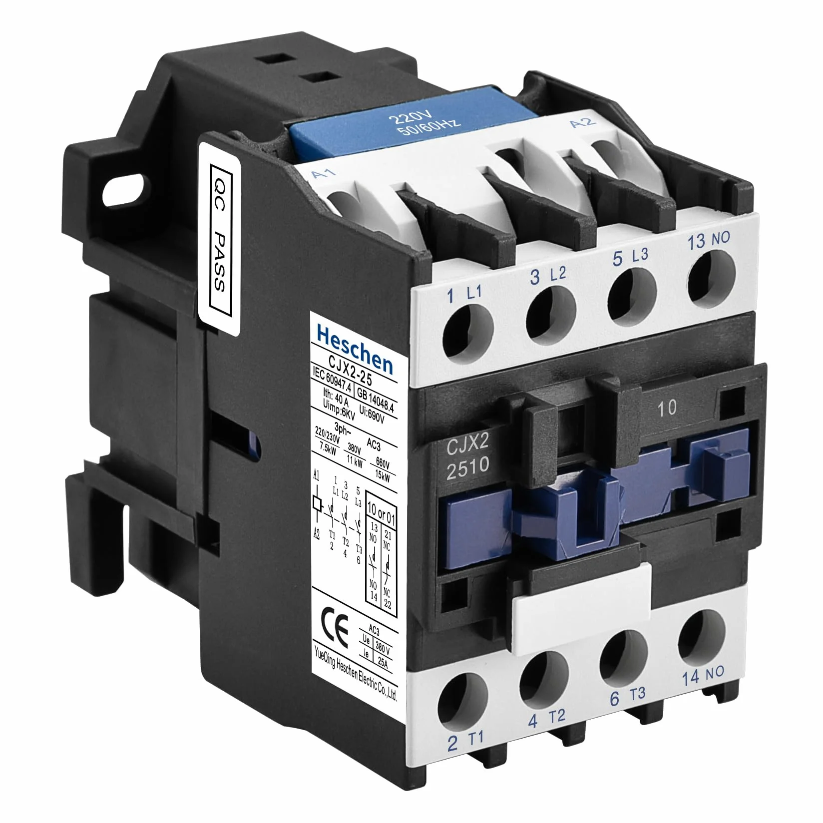 Heschen CJX2-2510 3-biegunowa cewka stykowa 25A 220V 380V