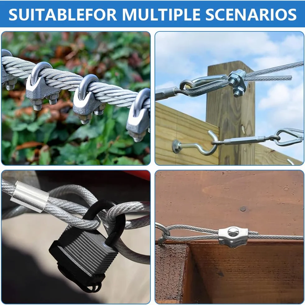 Flintronic M3 zacisk do liny stalowej 3 mm stal nierdzewna 12 sztuk