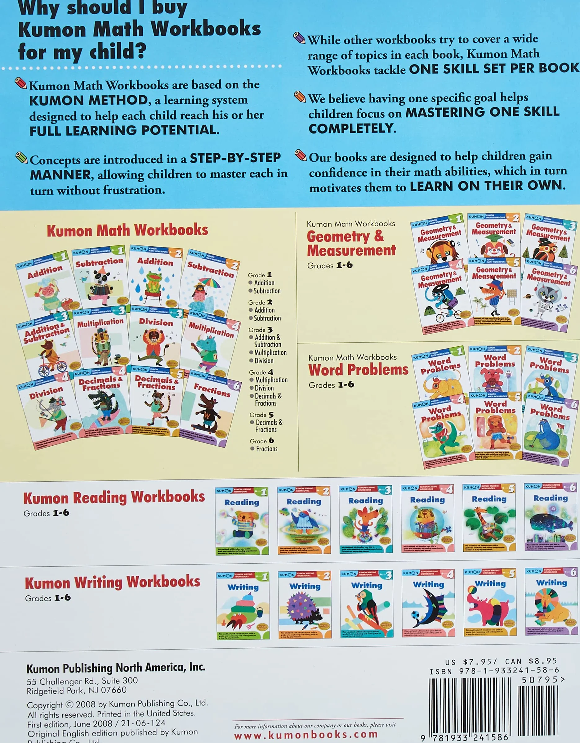 Grade 4 Decimals & Fractions (Kumon Math Workbooks)