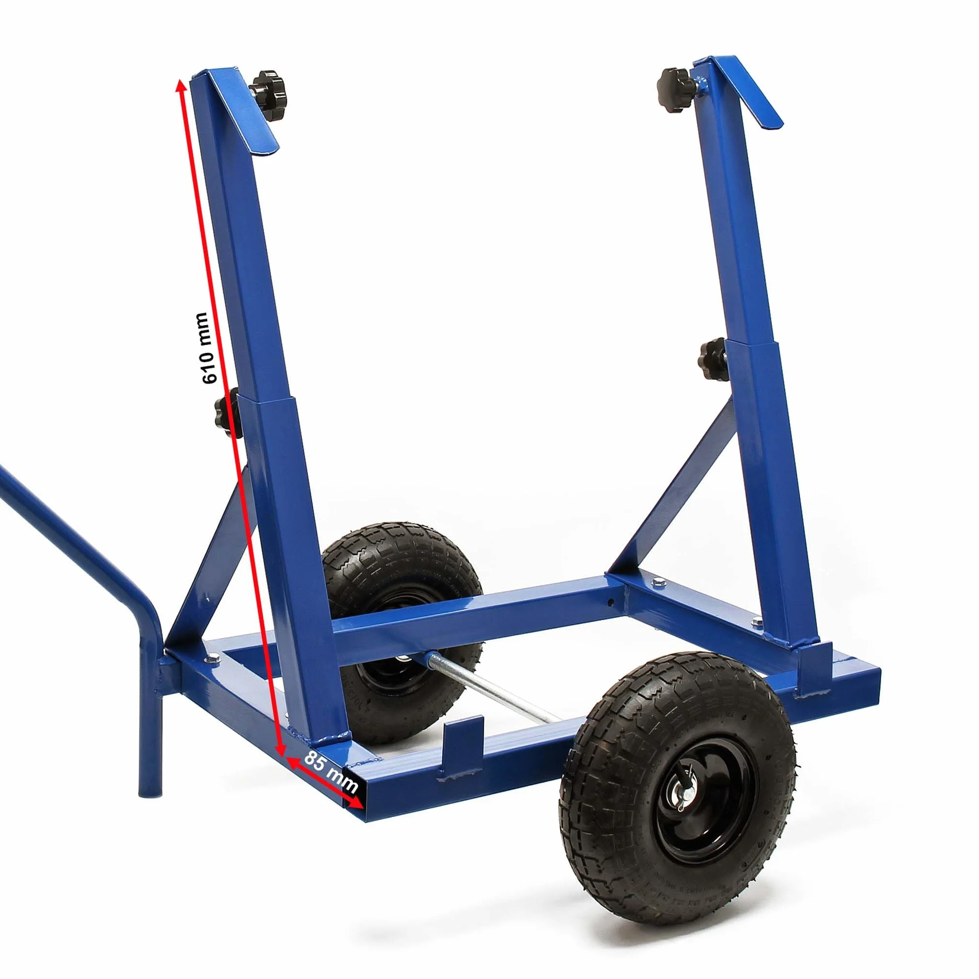 XPOtool Wózek transportowy do płyt 200 kg, regulowana wysokość mocowania 280-830 mm, 2 opony pneumatyczne, do transportu np. szyb, drwi, okien