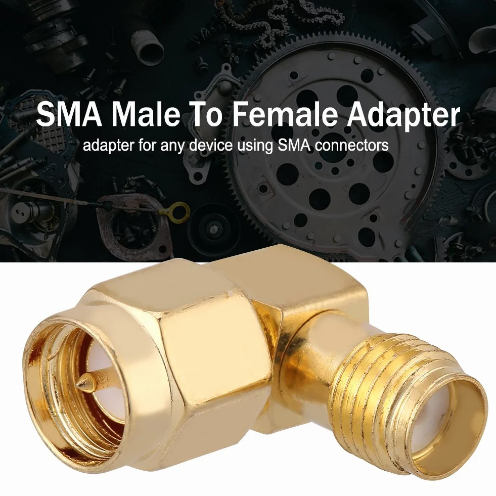 Walfront Adapter SMA kątowy 90° złącze koncentryczne RF do anteny Wi-Fi