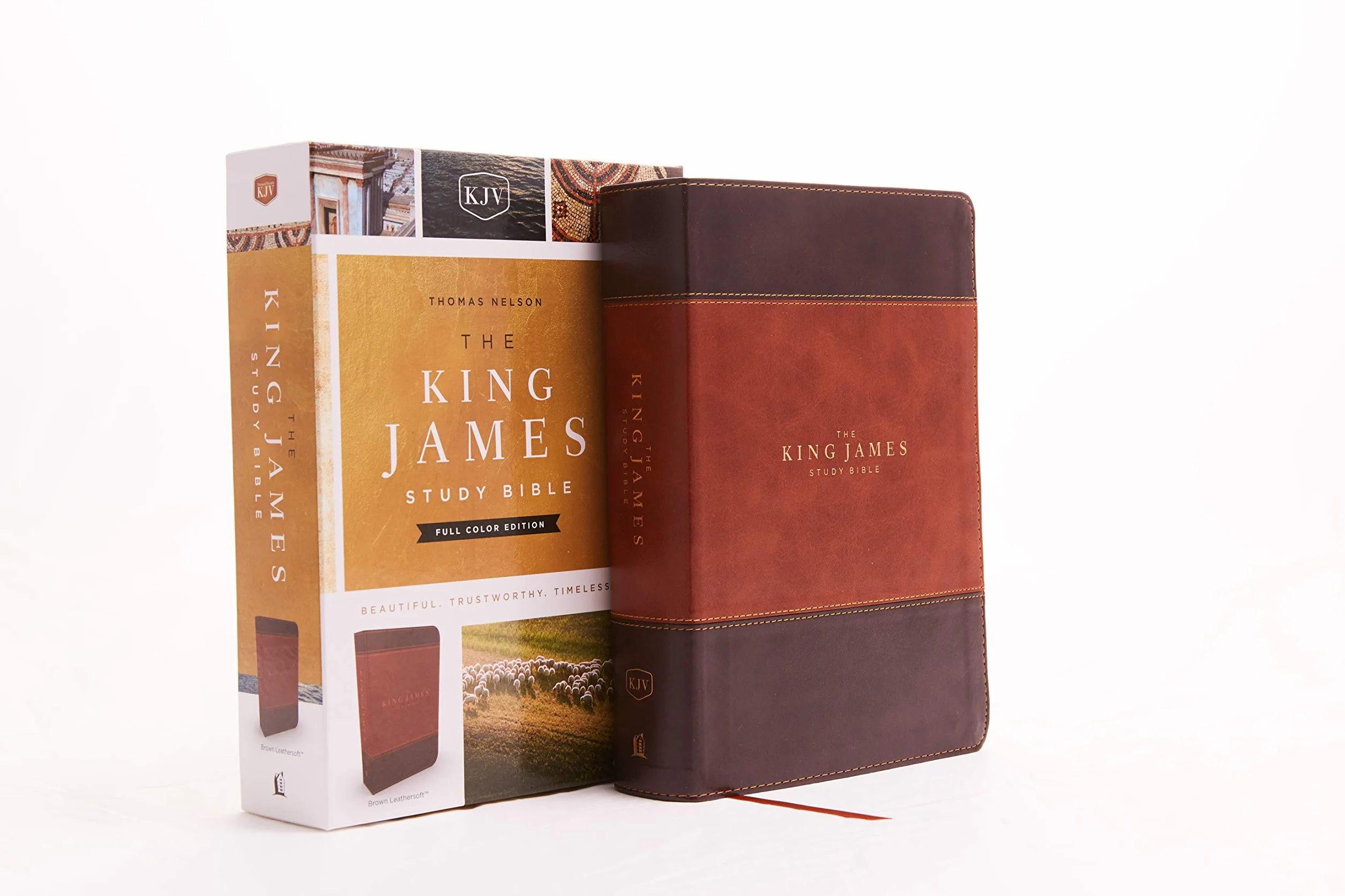 The King James Study Bible Imitation Leather Brown Full-Color Edition
