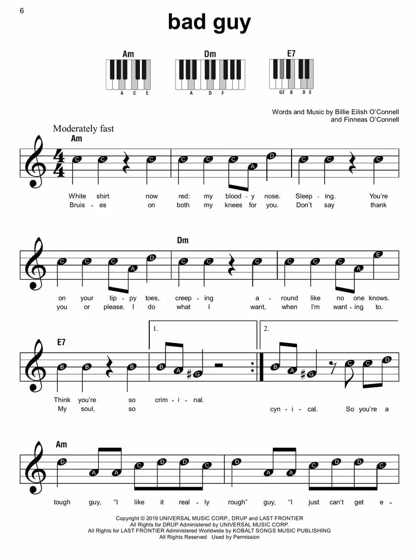 Billie Eilish Super Easy Songbook