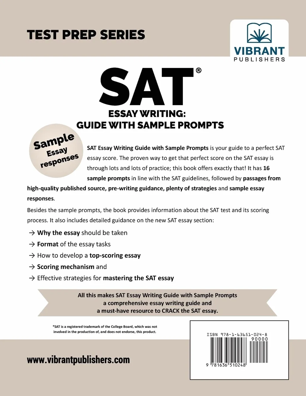 SAT Essay Writing Guide with Sample Prompts (Fifth Edition)