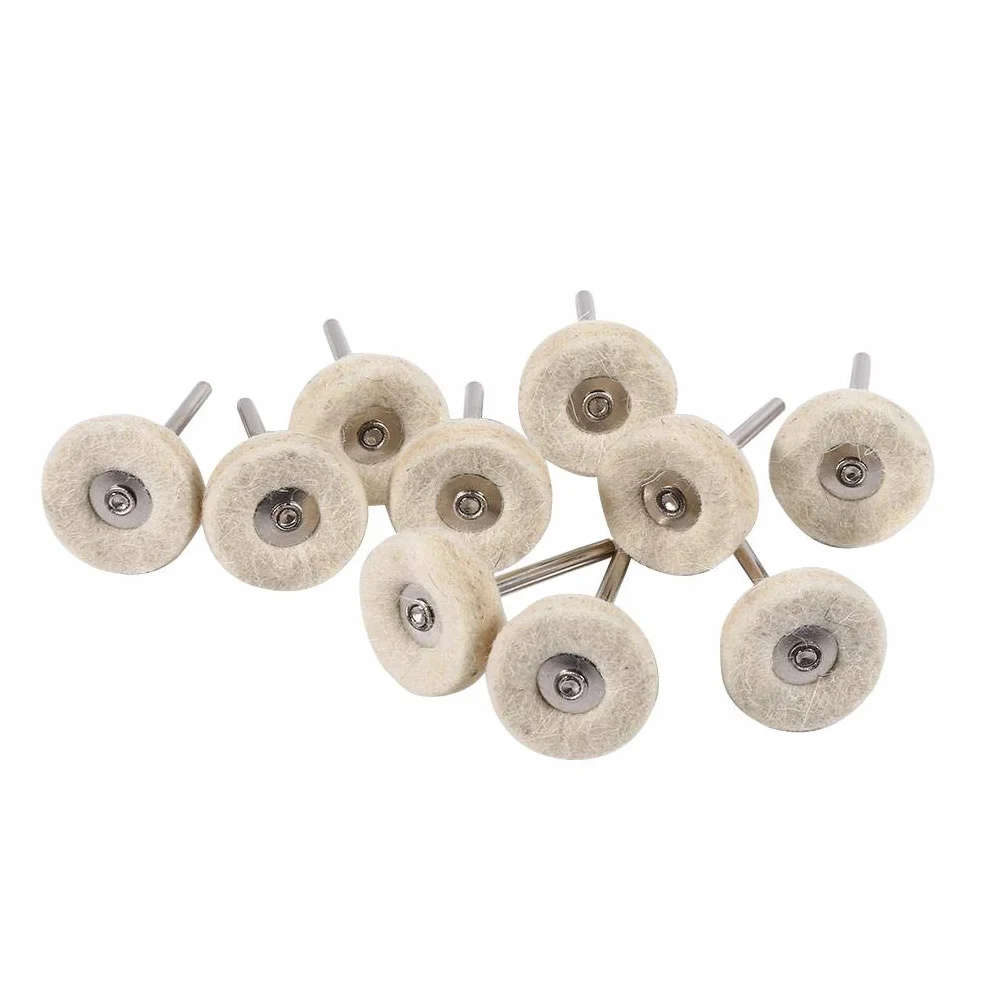Ruedas de pulido de fieltro 25 mm, 10 sztuk, para taladro amoladora herramienta rotativa