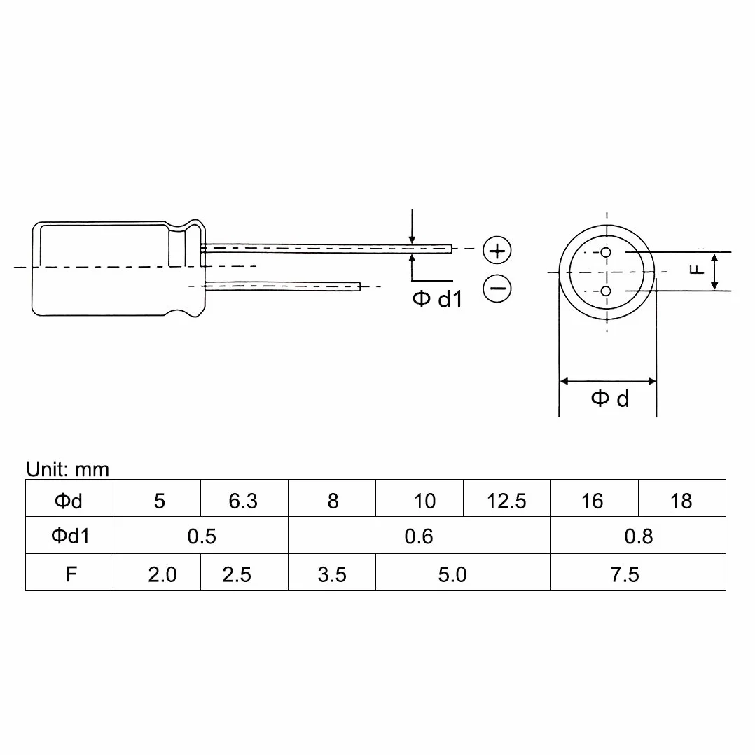 QUARKZMAN 100uF 16V kondensator elektrolityczny 5x11 mm 50 sztuk