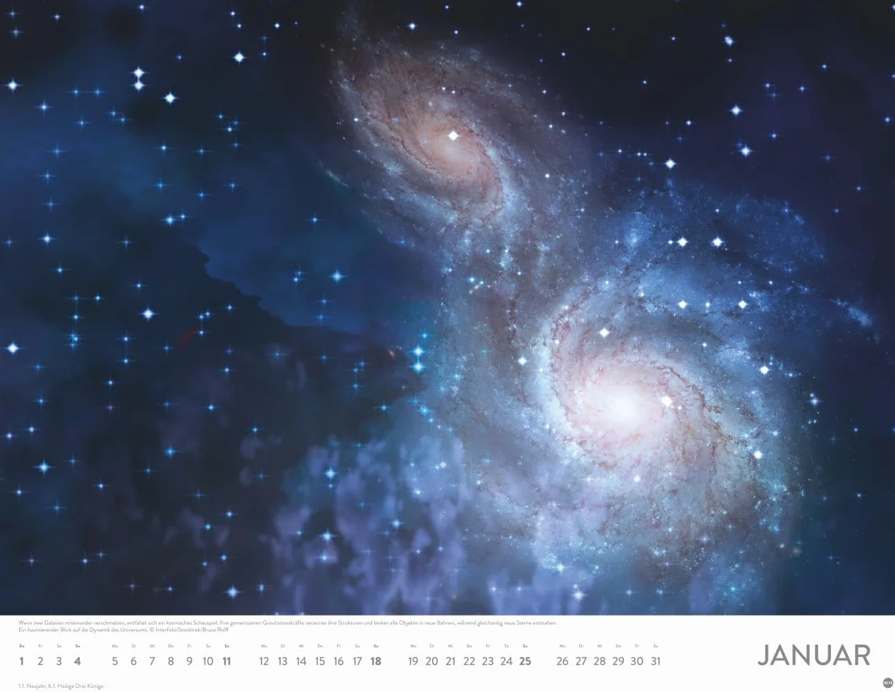 Das Universum Posterkalender 2026: Fotokalender mit Spiralgalaxien, Hubble-Weltraumteleskop