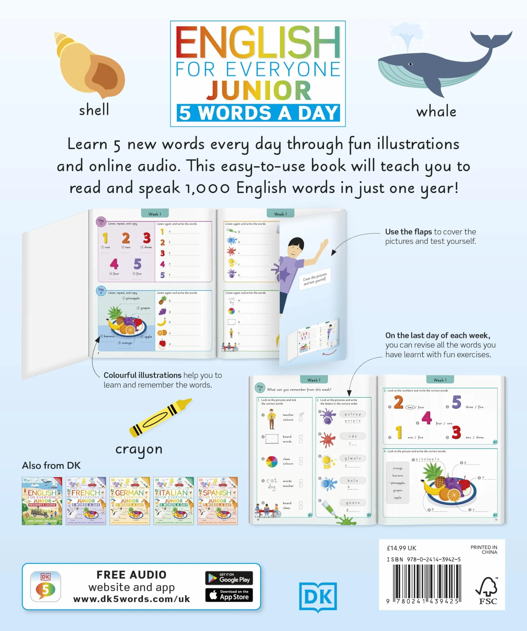 English for Everyone Junior 5 Words a Day: Learn 1,000 English Words