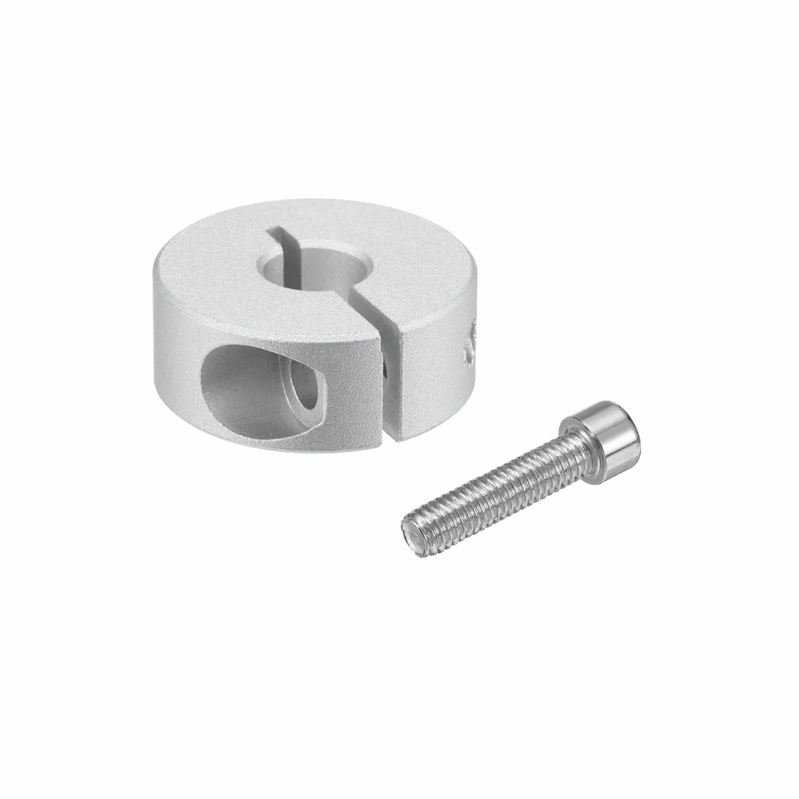QUARKZMAN Zestaw kołnierzy dzielących pojedynczy wałek 8 mm, jedna sztuka 2 szt. Kołnierze blokujące 25 mm OD, 10 mm grubość, kołnierz blokujący stop aluminium ze śrubami mocującymi M4 i jednym