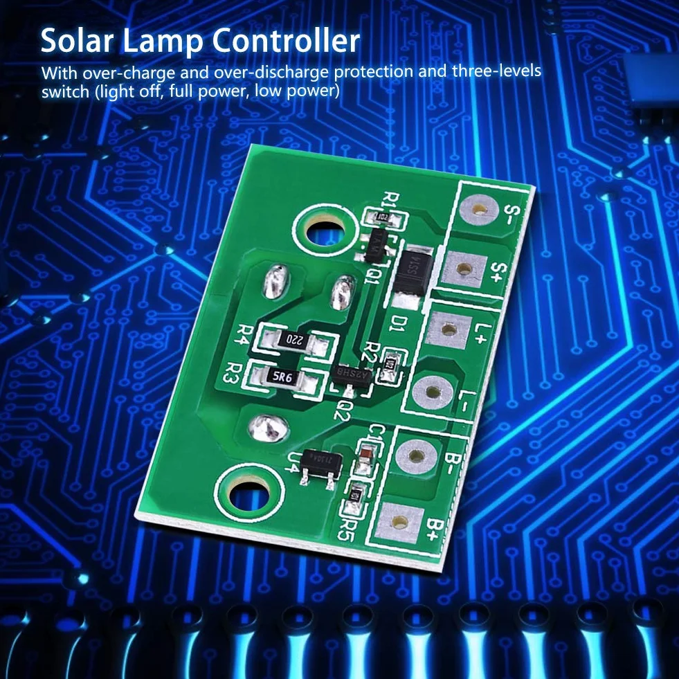 Moduł Kontrolera Ciągu Lampy Solarnej 3,7 V z Przełącznikiem na Baterię Litową