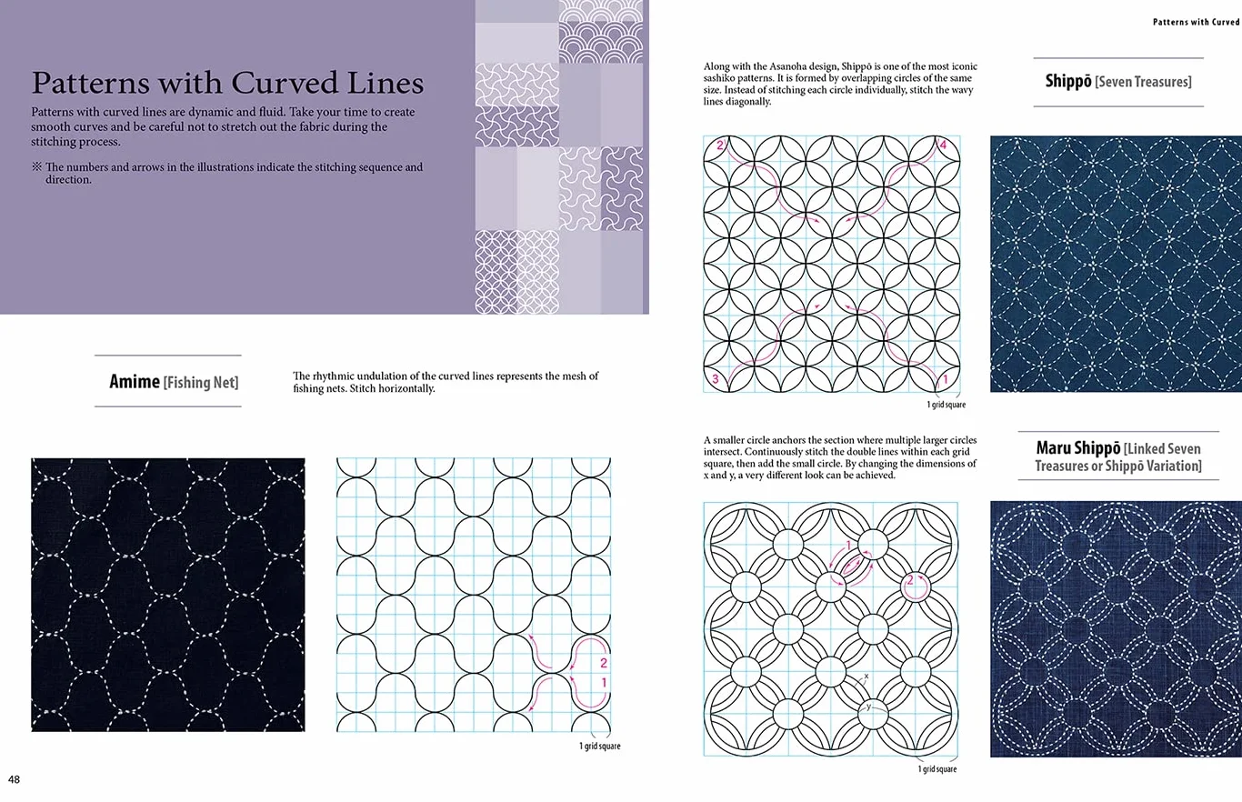 Essential Sashiko: 92 of the Most Popular Patterns (with 11 Projects and Actual Size Templates)