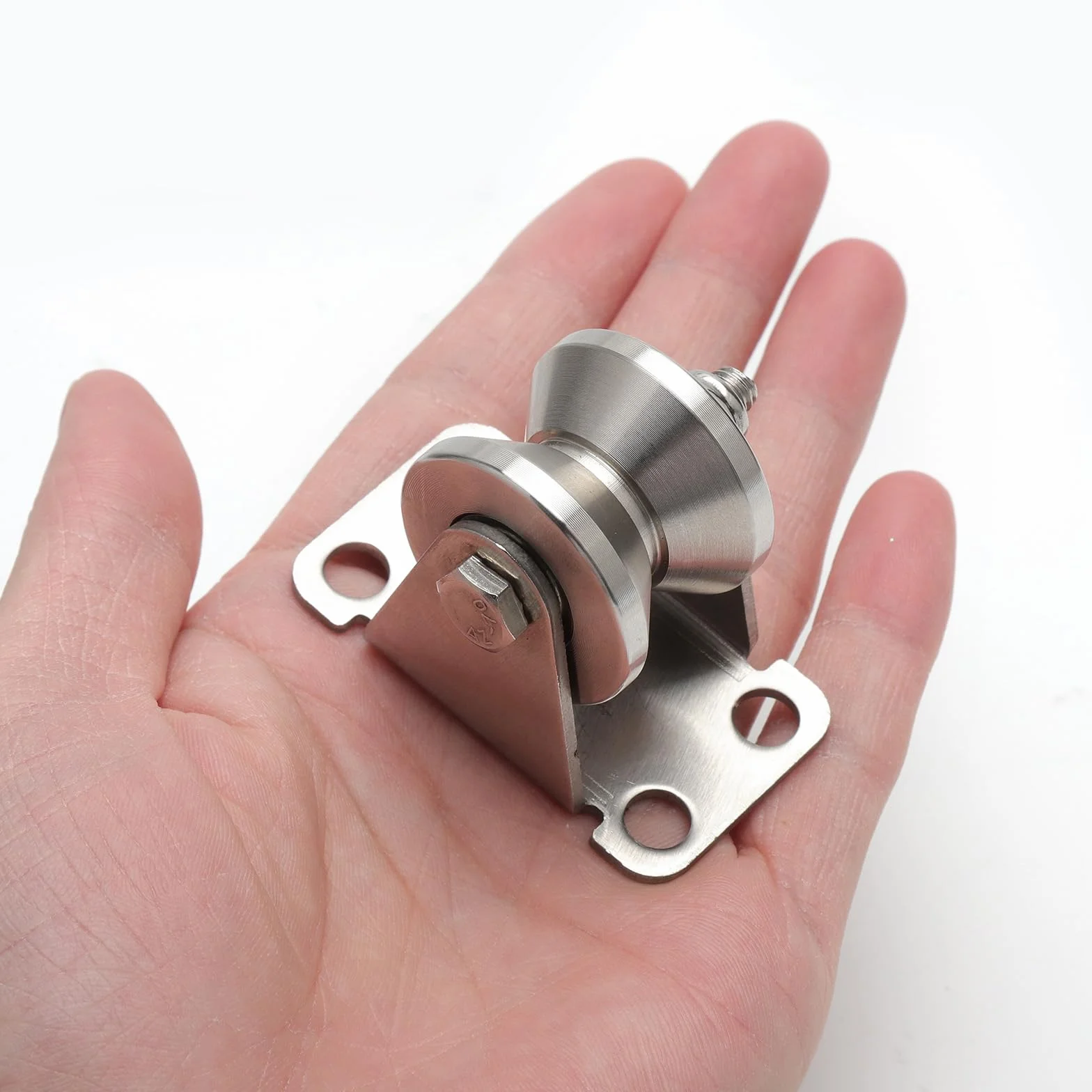 Kółko zwrotne ze stali nierdzewnej z 2 łożyskami kulkowymi – rolka linowa V 32 mm do liny stalowej 10 mm – zestaw z karabińczykiem ze stali nierdzewnej 304 – zawijana do butelek 250 kg do fitnessu