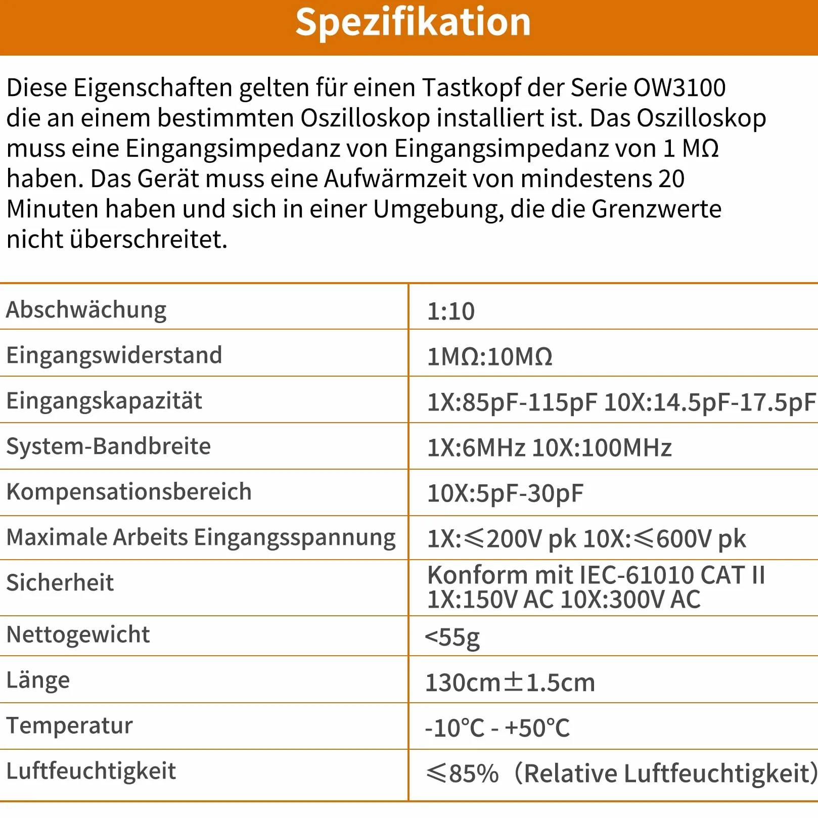 OWON 100 MHz zestaw sond oscyloskopowych do oscyloskopu BNC, tłumienie sondy zaciskowej można regulować za pomocą przełącznika suwakowego 1x lub 10x