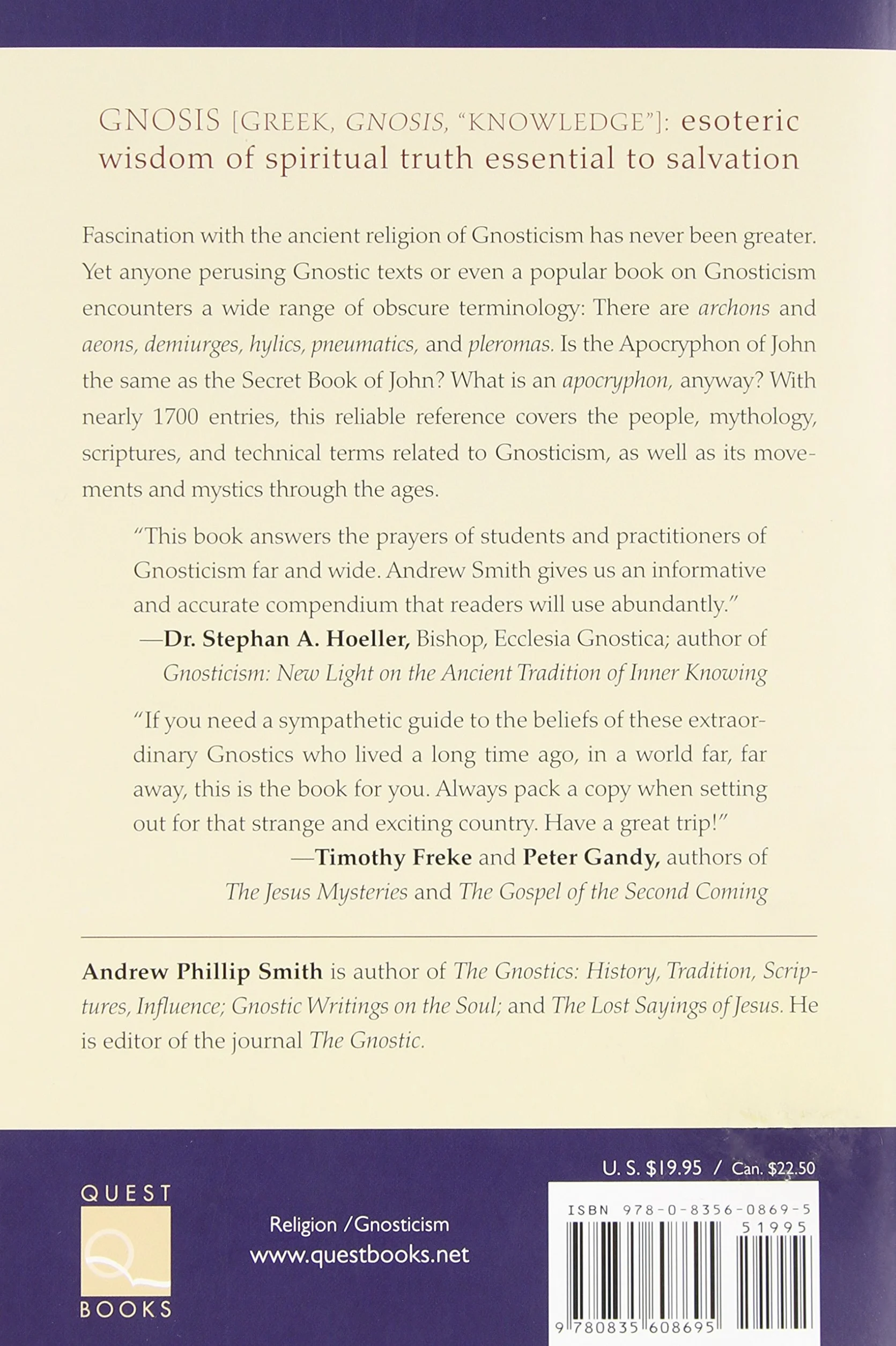 A Dictionary of Gnosticism