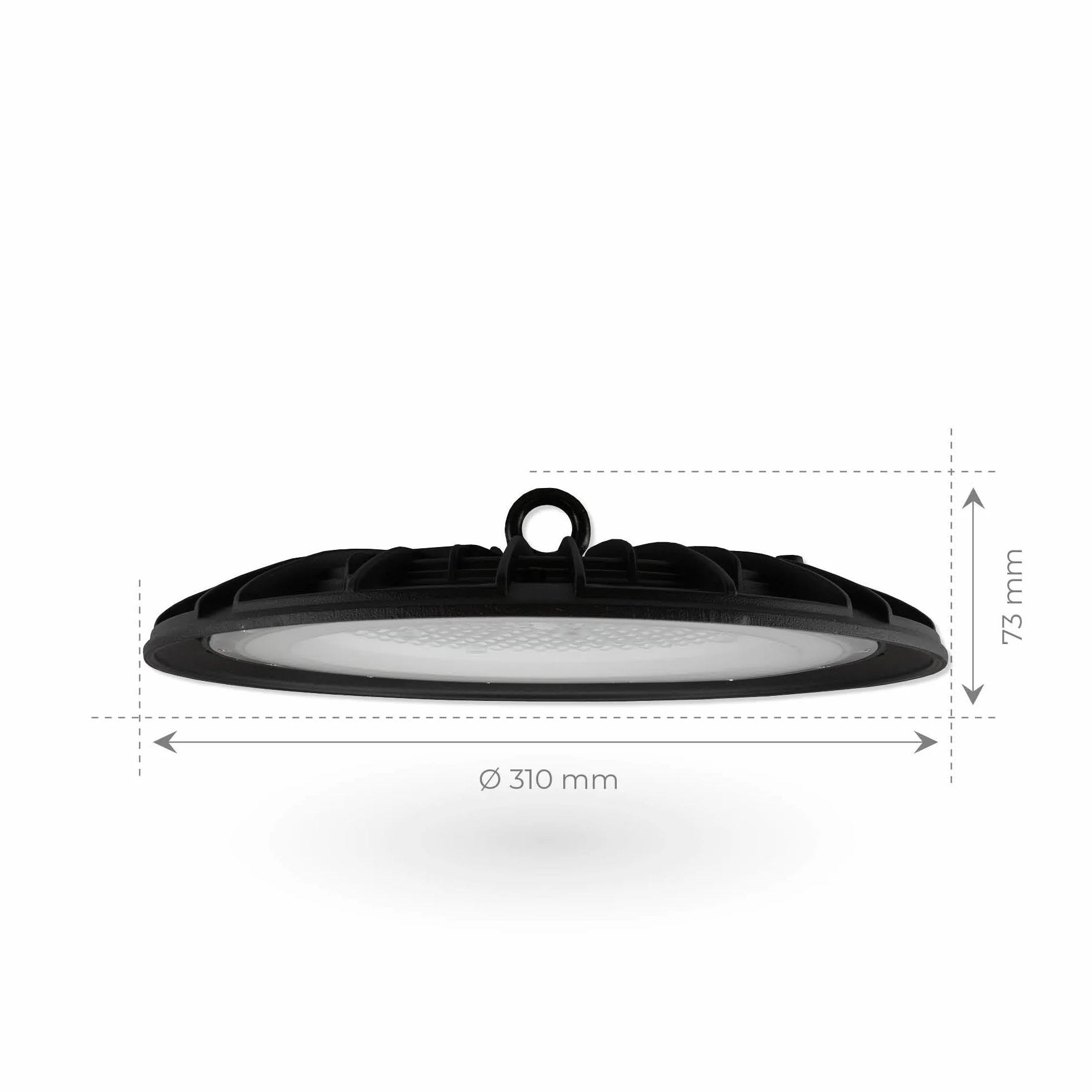 Ledvion - LED High Bay, IP65, 150 W, 110 lm/W, zimna biel, 6500 K, lampy sufitowe, oświetlenie garażu, oświetlenie robocze, fabryka, magazyn