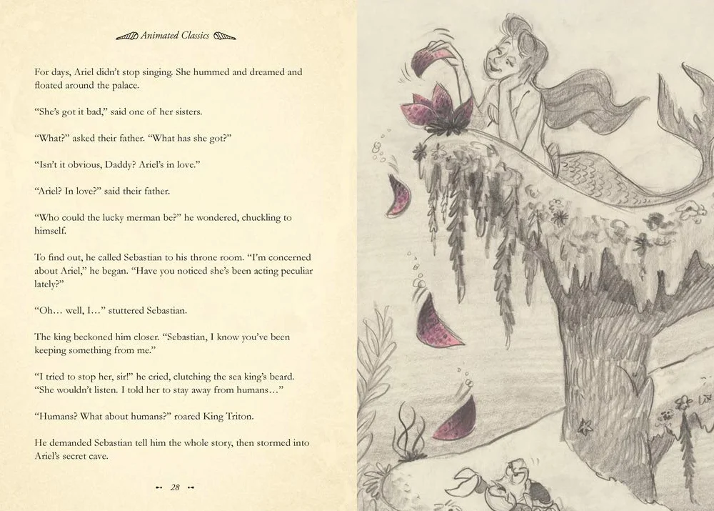 The Little Mermaid Disney Animated Classics Deluxe Gift Book