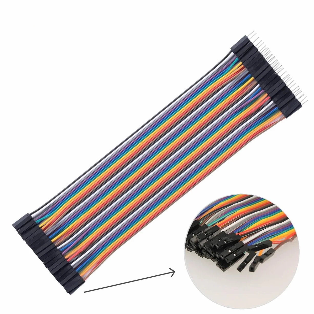 Kabel Dupont 30 cm zworka męska żeńska płytka bazowa