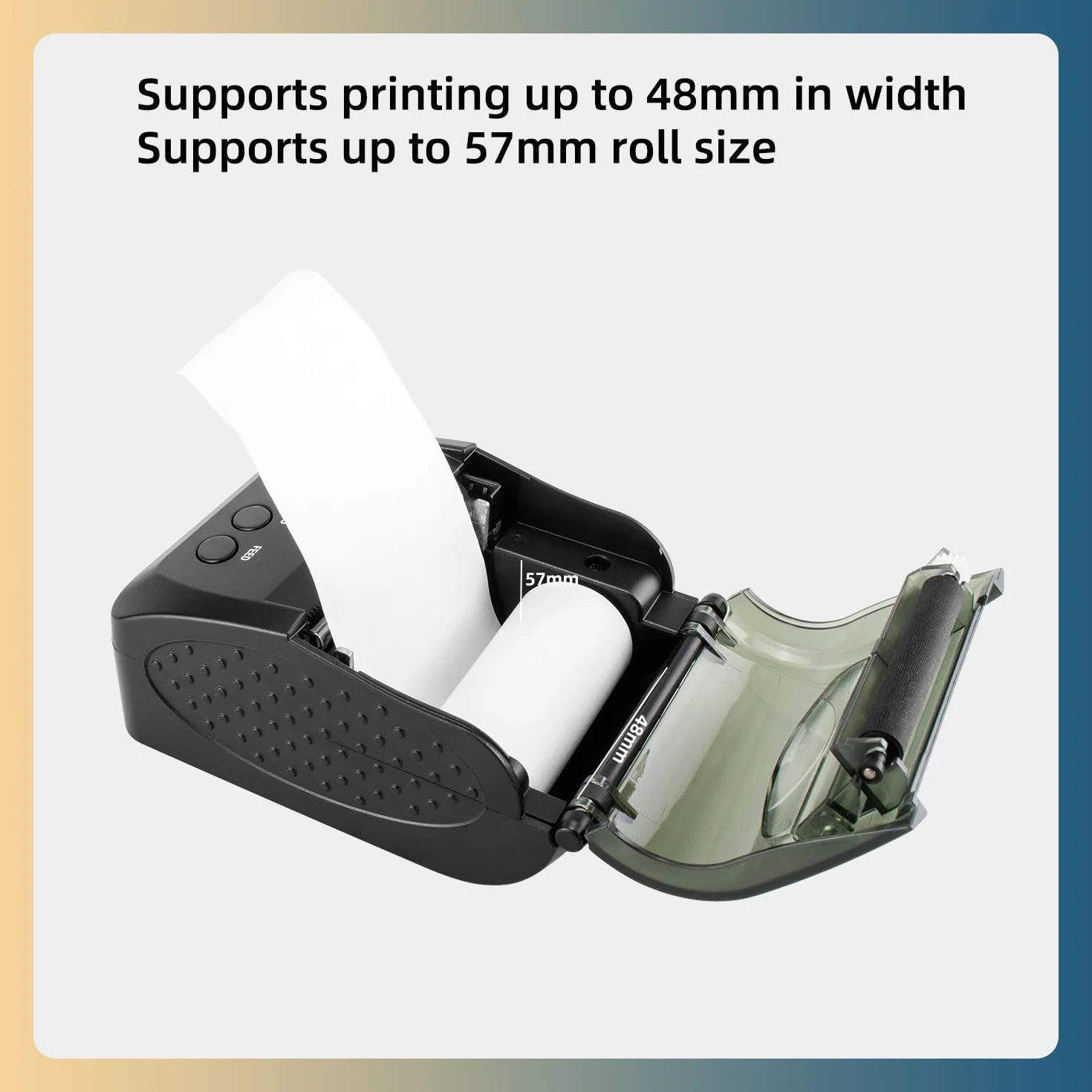 NetumScan Bezprzewodowa termiczna drukarka paragonów Bluetooth 58 mm Mini USB POS kompatybilna z Android/iOS/PC/Windows