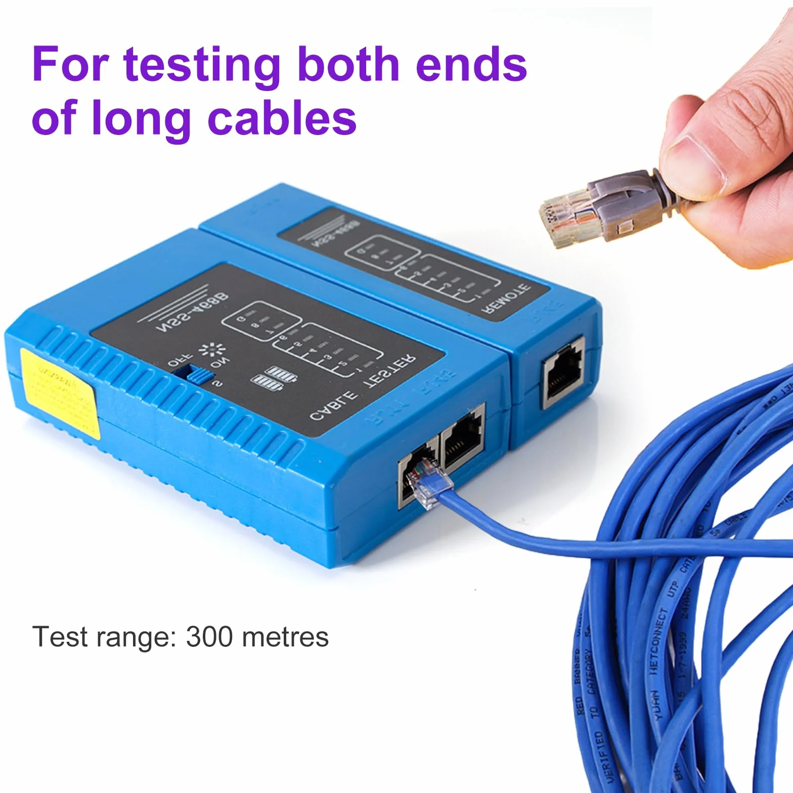 Tester kabli sieciowych RJ45 z testem PING/POE