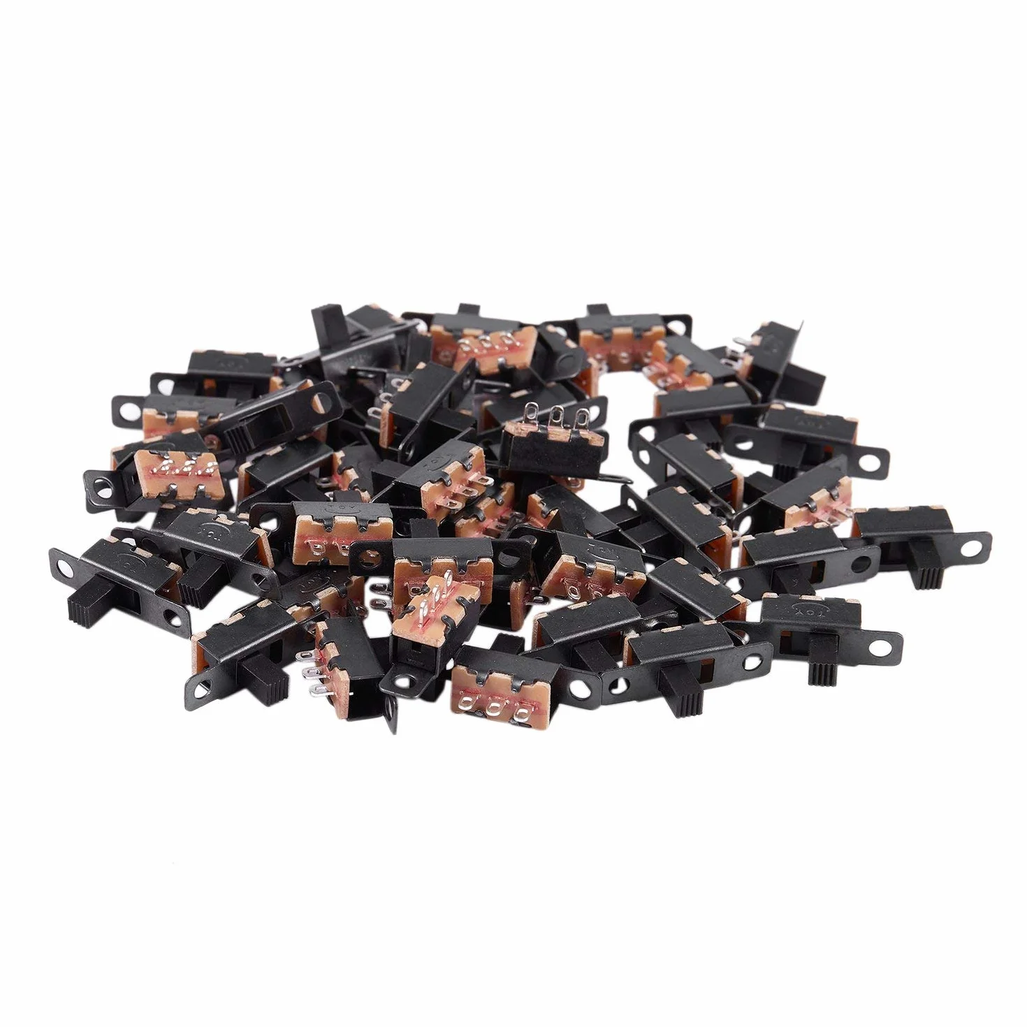 50 sztuk ON/ON 2 pozycje 1P2T SPDT - panel Przełącznik przesuwny Lug SS12F1-G3