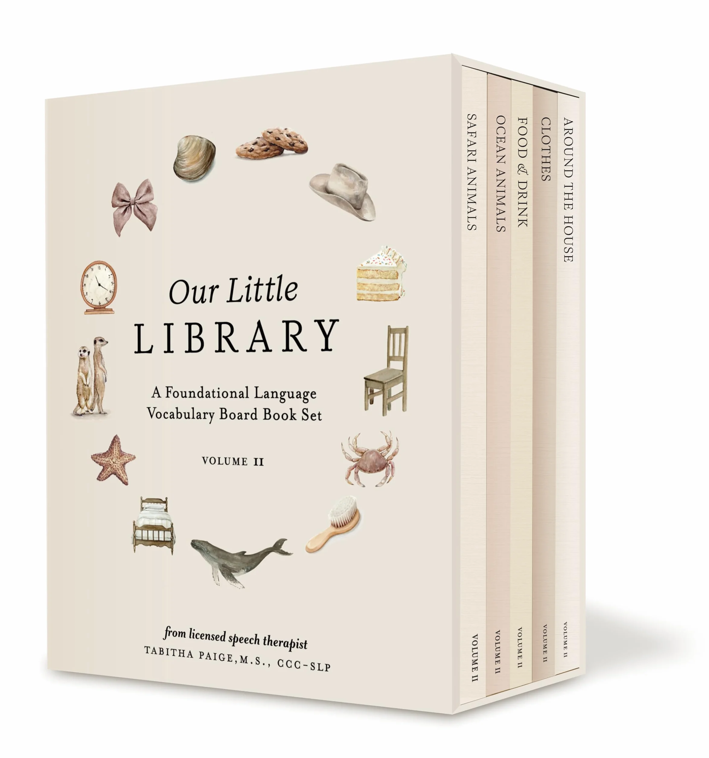 Our Little Library Vol. 2: A Foundational Language Vocabulary Board Book Set for Babies: 10