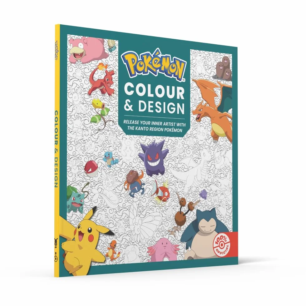 Pokémon Colour and Design Official Colouring Book for Fans of the Original Game 2026