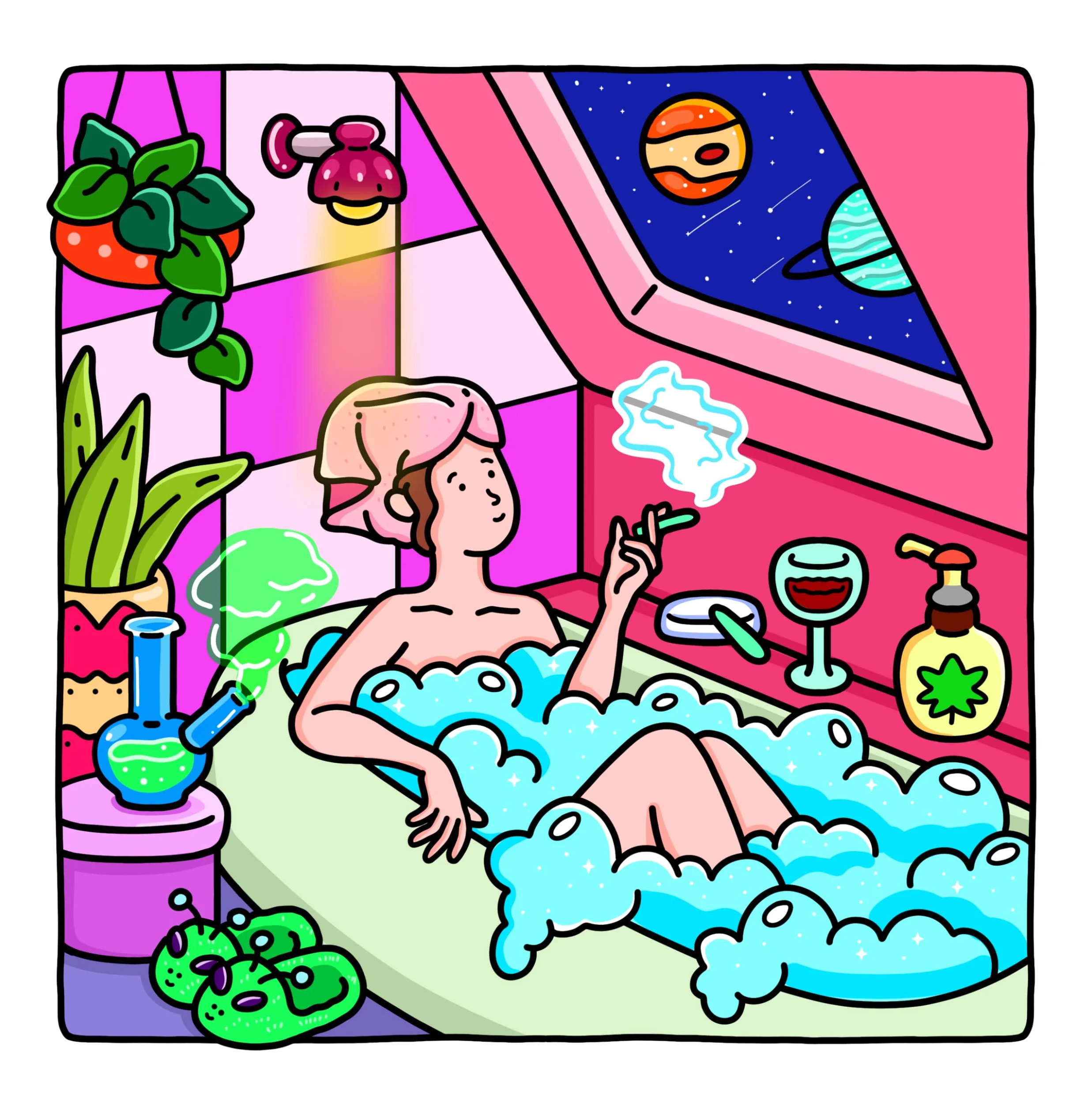 Stoner Life: High and Wild Coloring Book for Adults