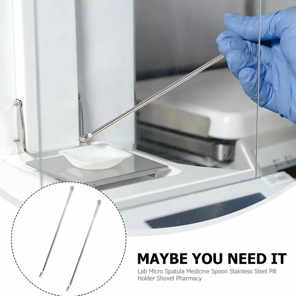 Szpatułka laboratoryjna ze stali nierdzewnej 20 cm, łyżka do próbki, narzędzie laboratoryjne, 2 sztuki