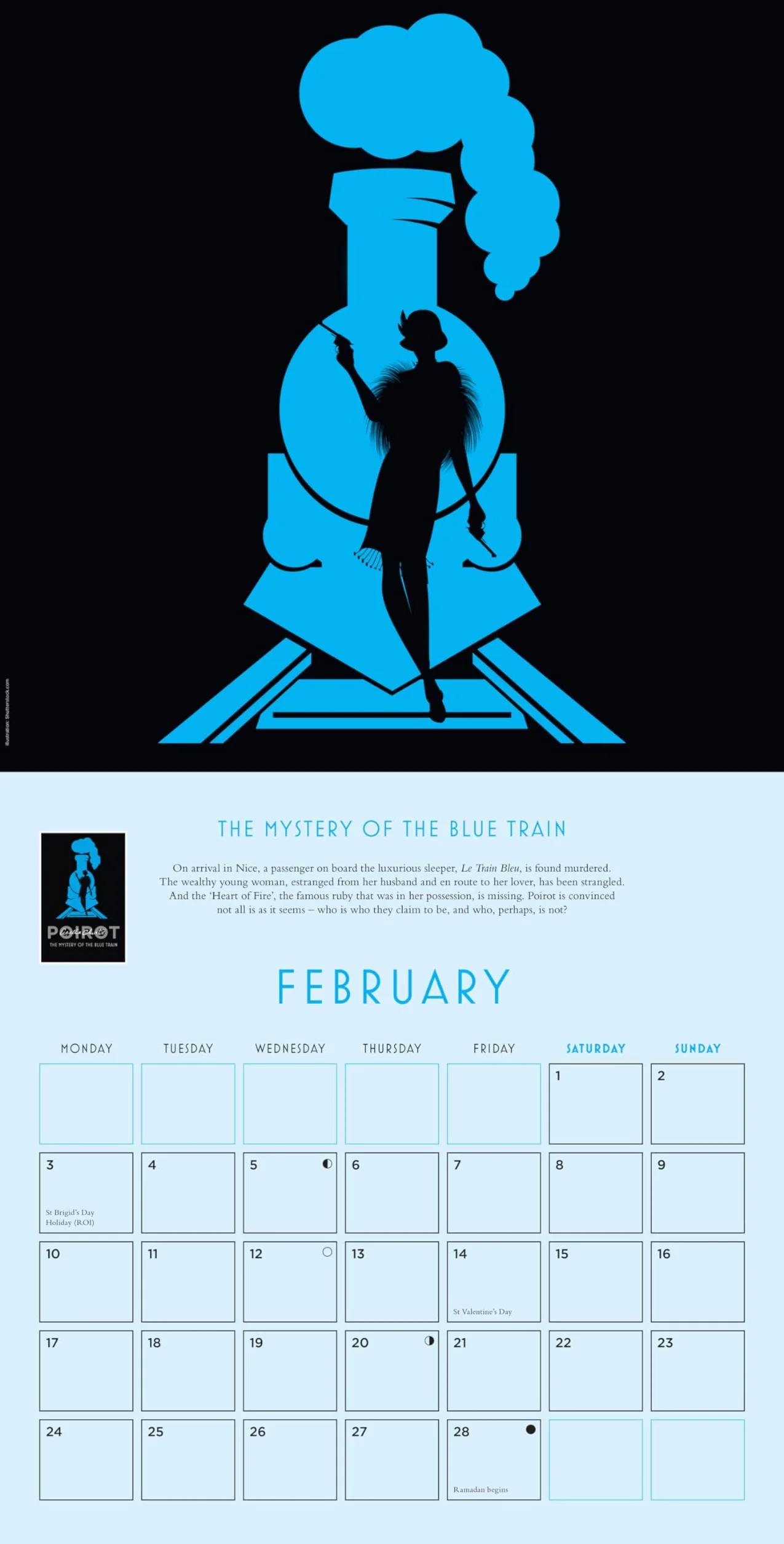 Agatha Christie Poirot Calendar 2025