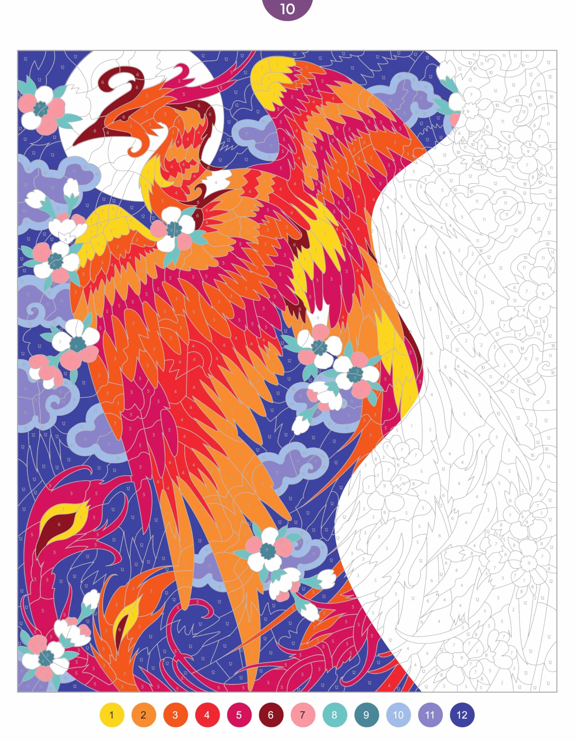 Créatures fantastiques: 45 coloriages mystères