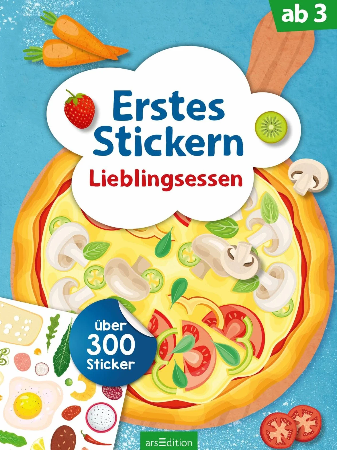 Erstes Stickern - Lieblingsessen: Über 300 Sticker